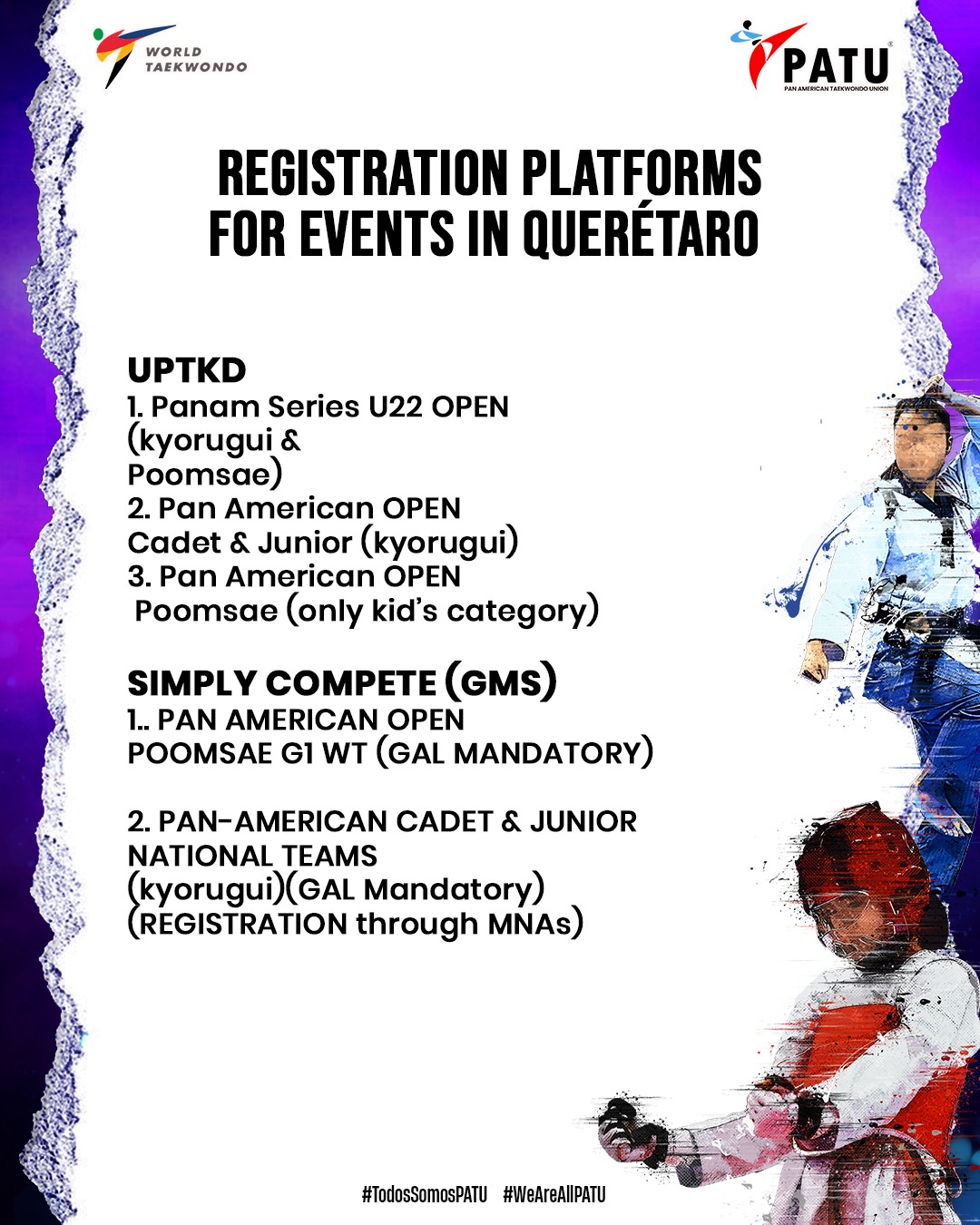 #Queretaro2025 ⚠️... - Pan American Taekwondo Union | Facebook