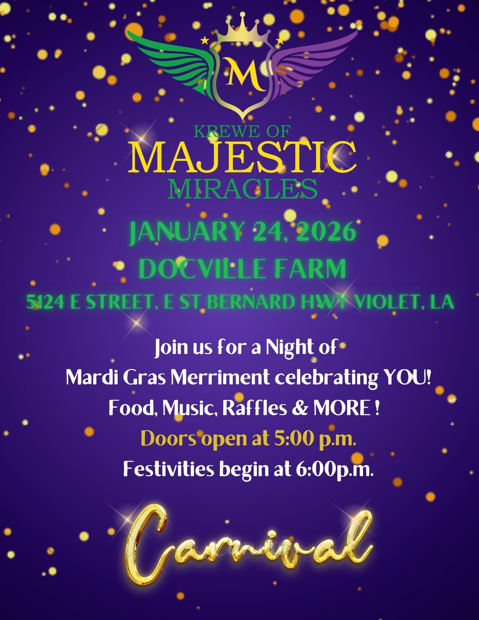 Krewe of Majestic Miralces Ball 2026