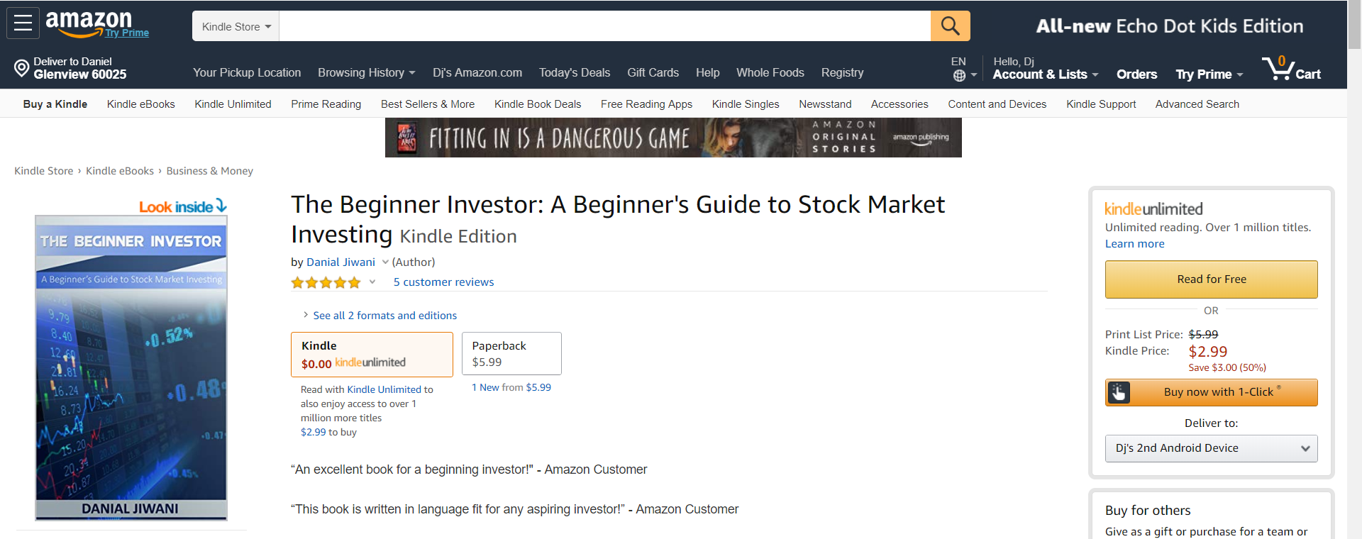 View of The Beginner Investor: A Beginner's Guide to Stock Market Investing