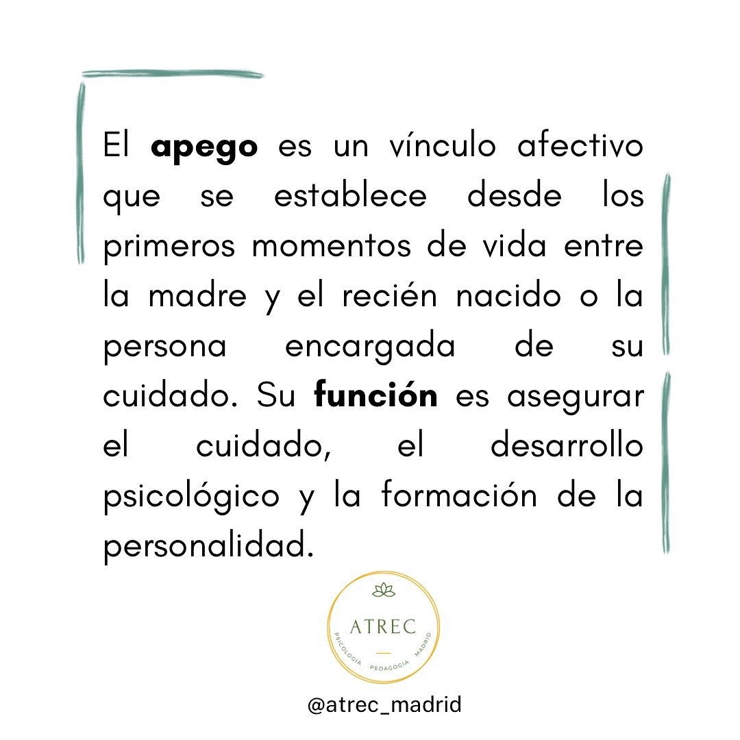 ATREC - El apego es un vínculo afectivo que se establece... | Facebook