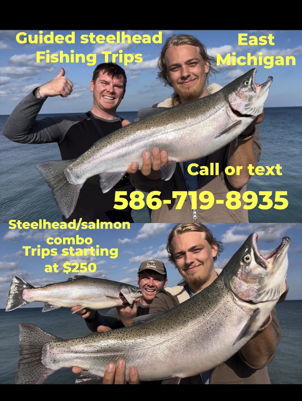 The Fisher East Michigan steelhead/salmon combo trips starting