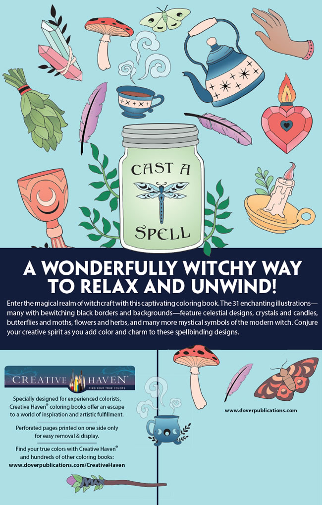 Coloring - from Creative Haven Witchcraft Coloring Book: Spellbinding ...