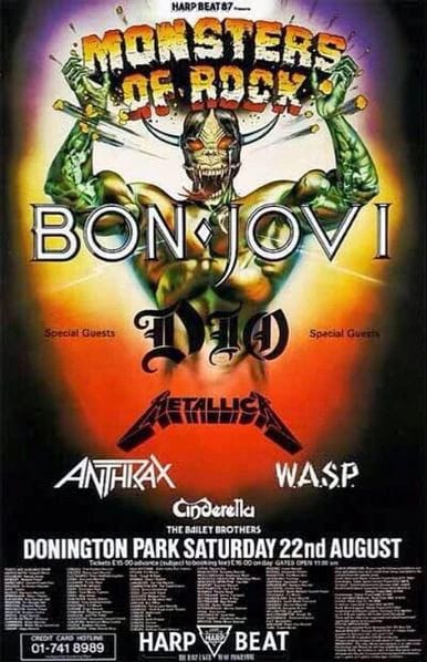 ミュージシャン KISS Monsters of Rock Donington 1988 Kiss playing