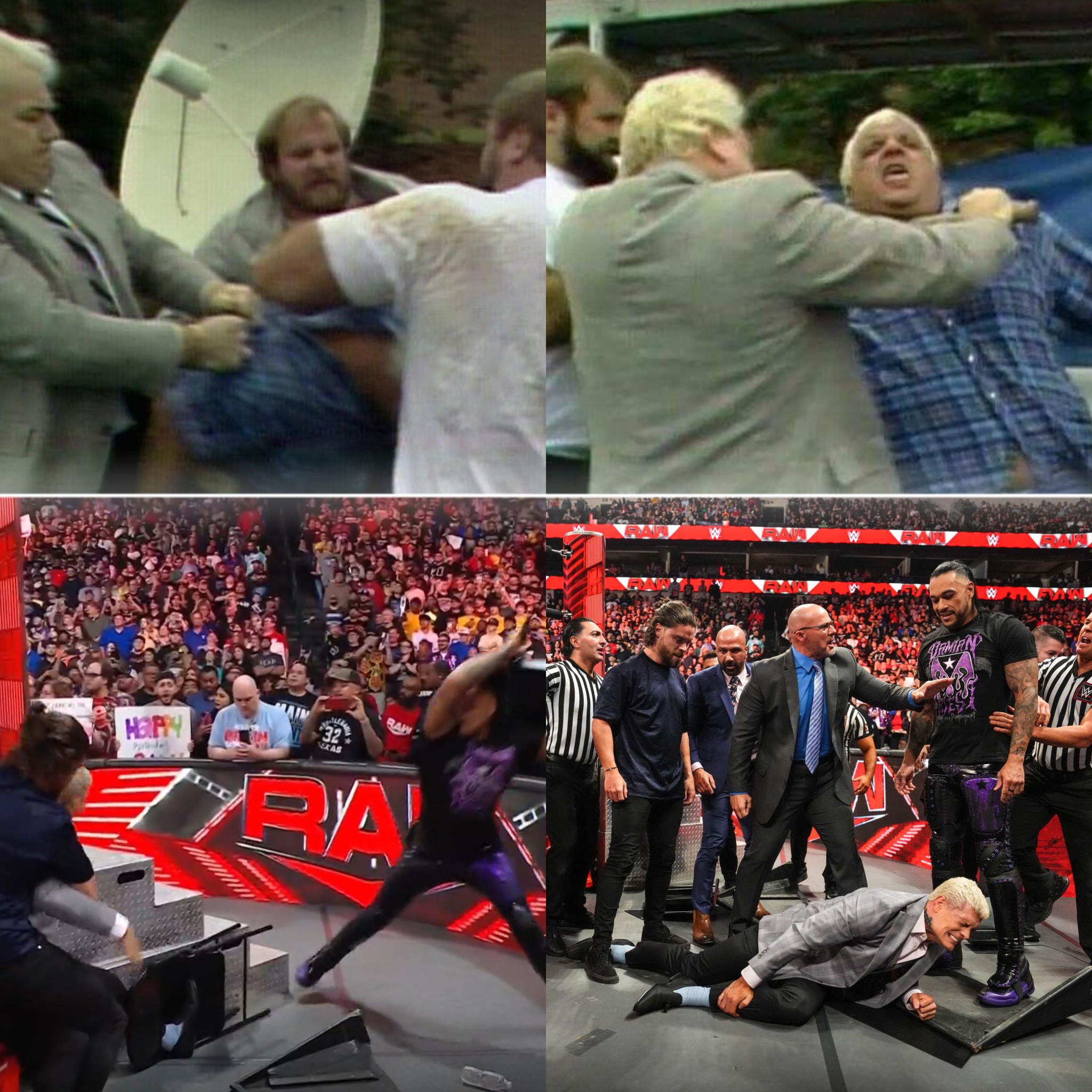 Wrestling - If I remember correctly, the 4 Horseman broke Dusty Rhodes ...