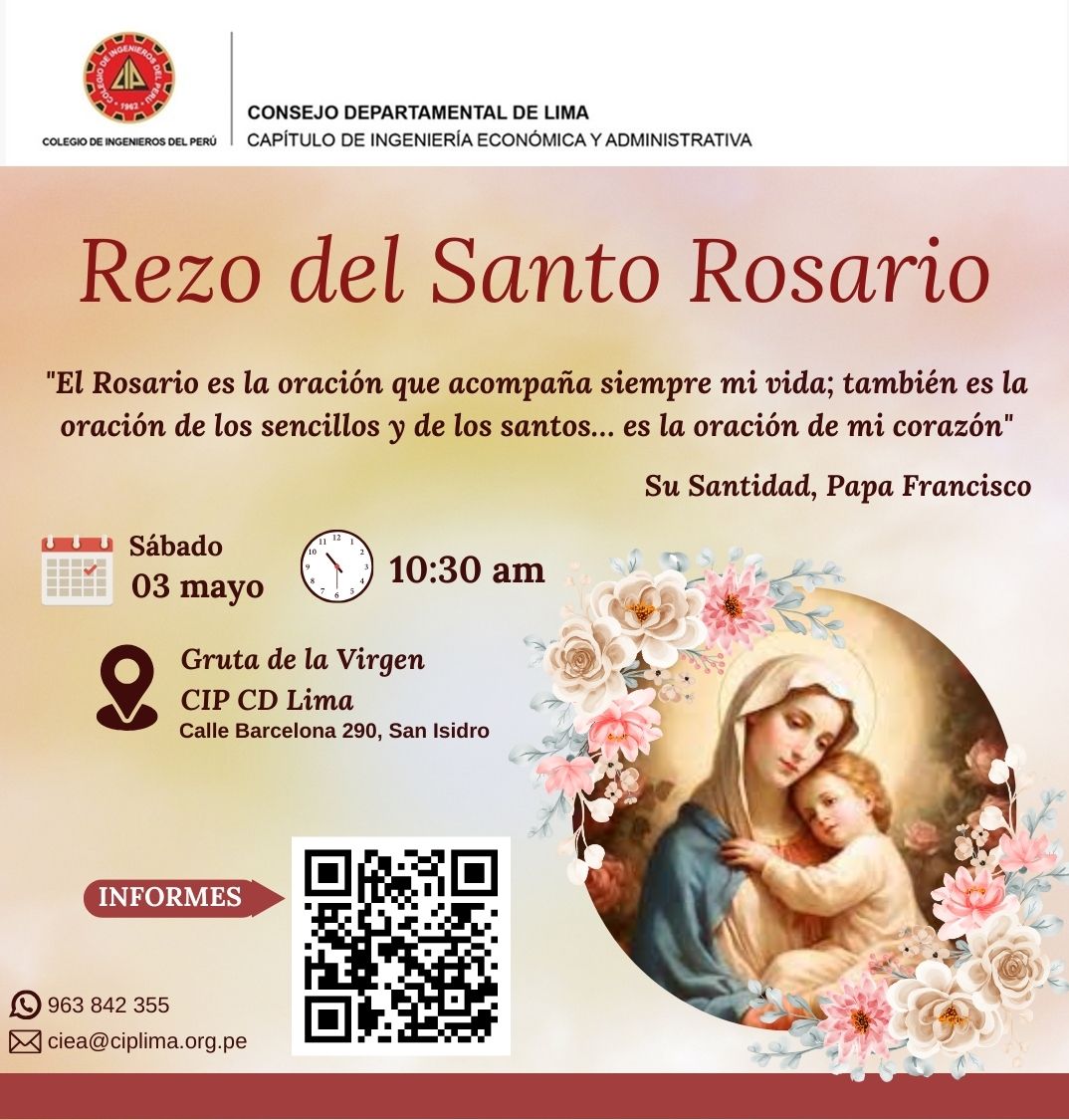 CIP - 🙏 Invitación especial: Rezo del Santo Rosario El Capítulo de ...