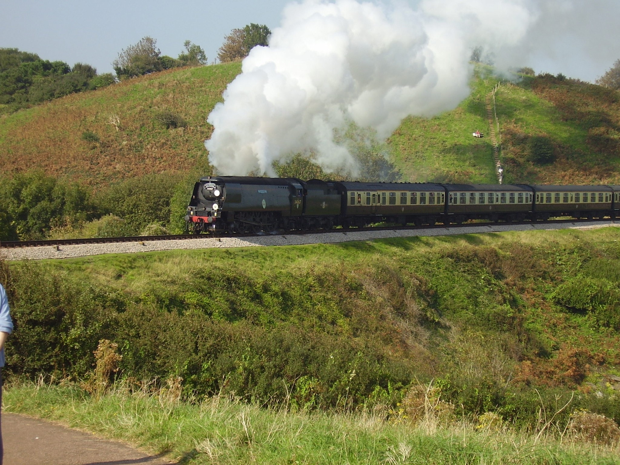 34067 Tangmere at Paignton station with English Riviera Express