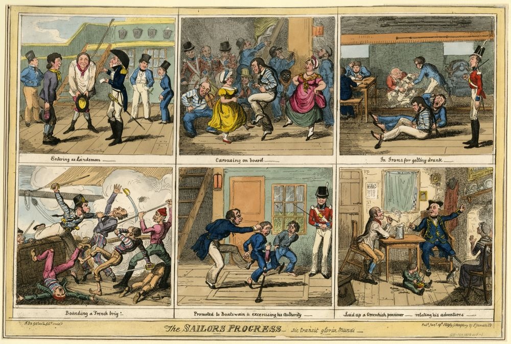 Epic History TV - ‘The Sailor’s Progress’, a cartoon by...