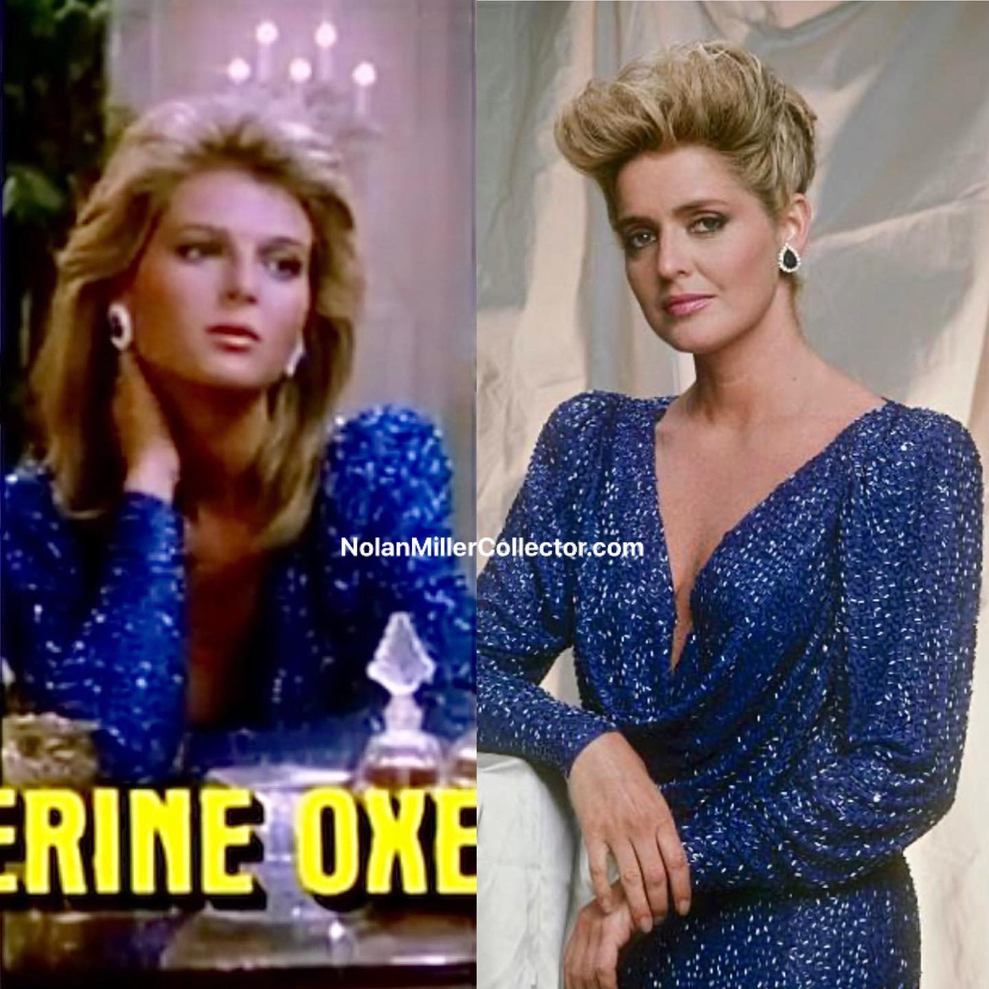 karen cellini dynasty blue dress Nolan Miller wedding gown from SCPROJECT