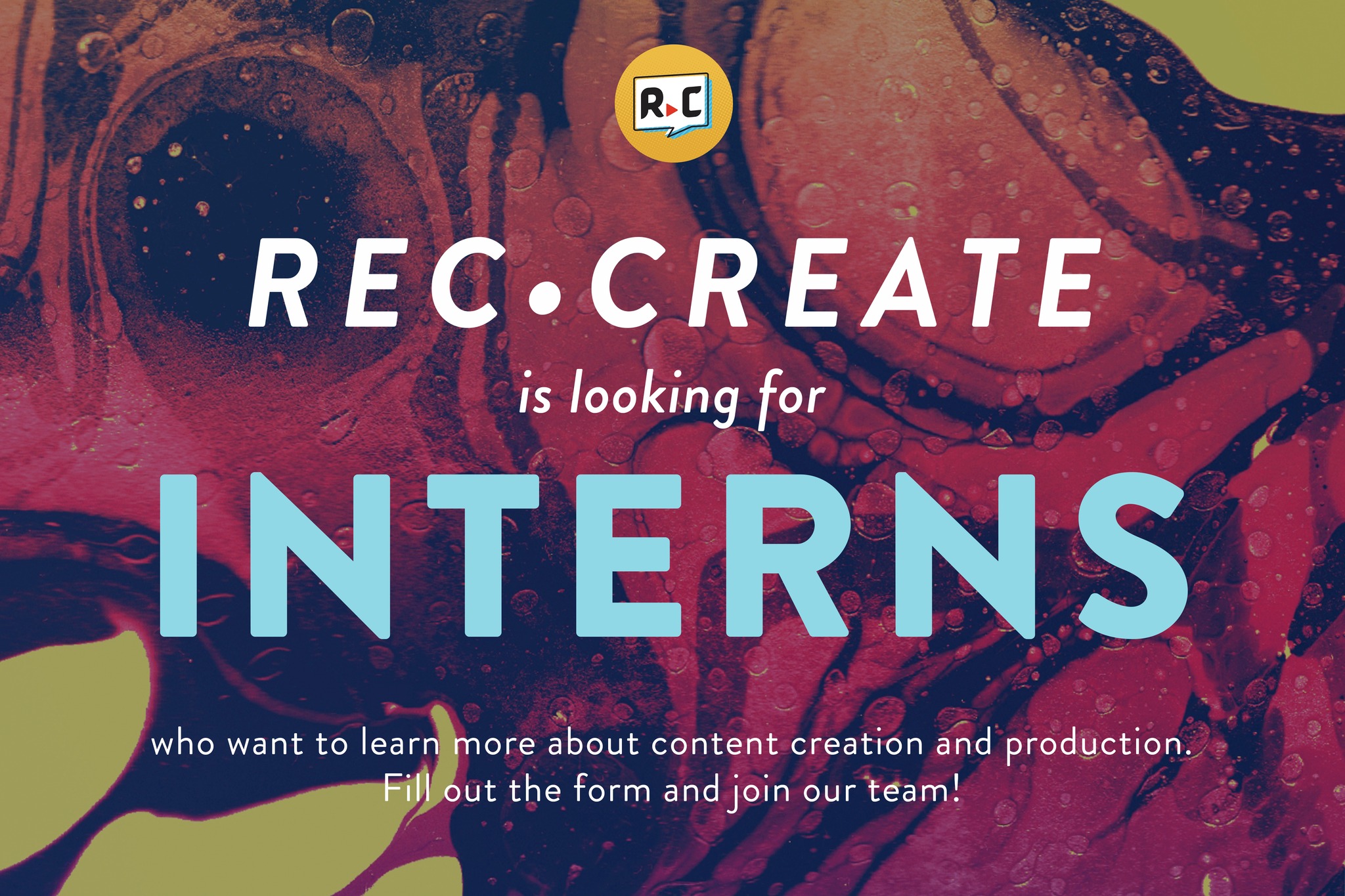 Rec•Create - Want to join our team? We are looking for interns who want ...