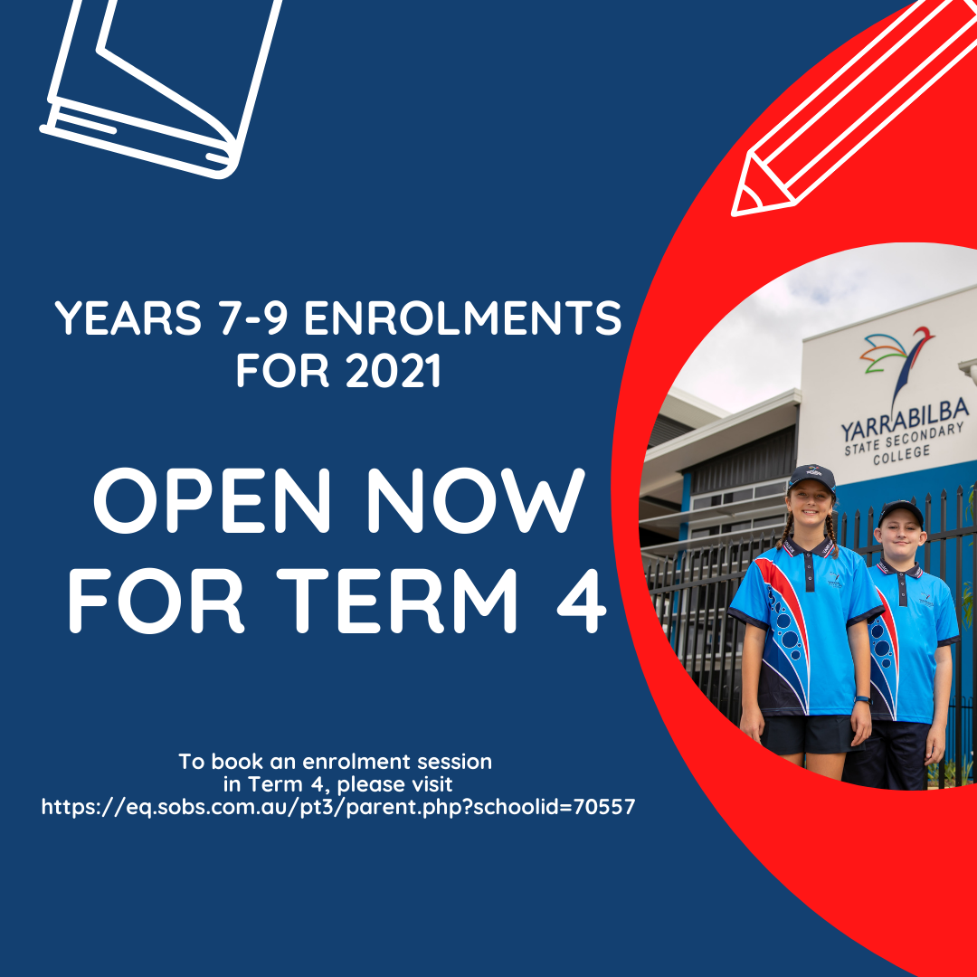 Yarrabilba State Secondary College - NOW ACCEPTING BOOKINGS FOR ...