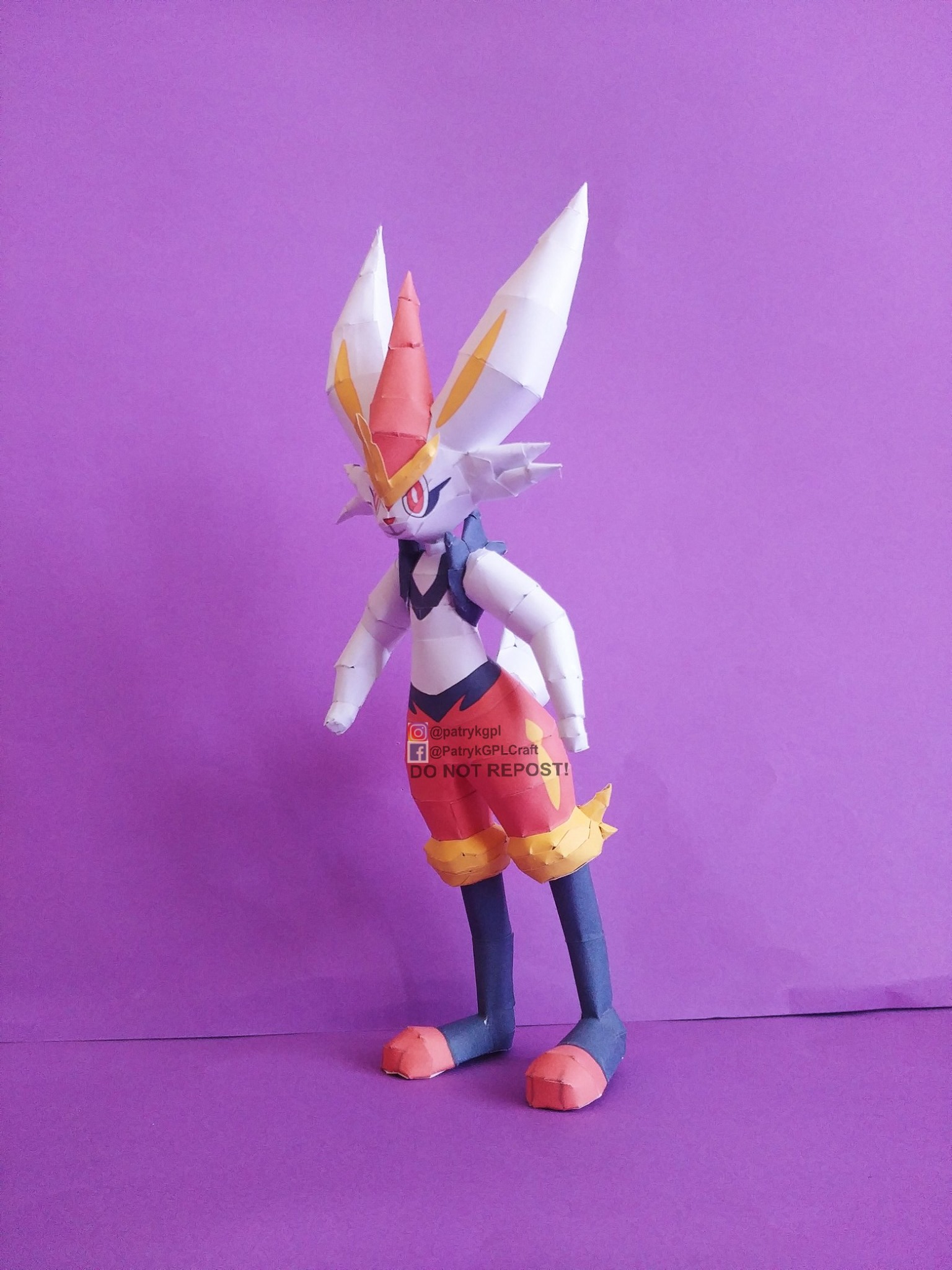 Raboot - JPOP Papercraft Cinderace -... - Patryk.Papercrafter
