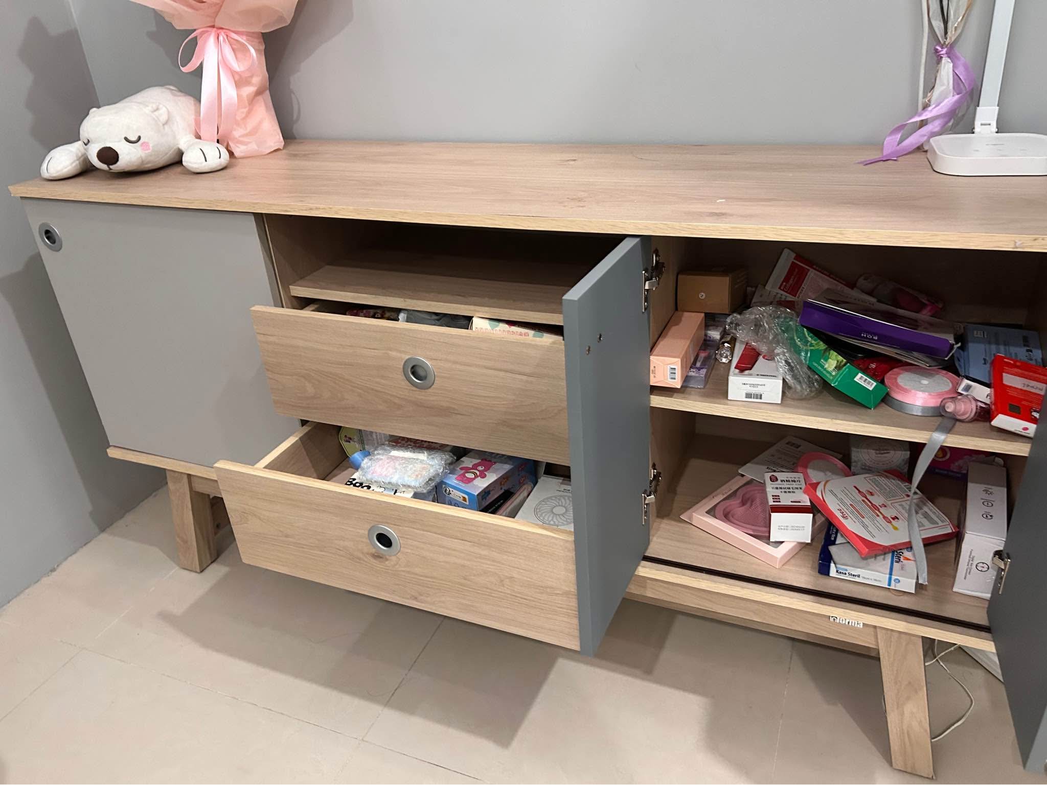 Informa Lemari Kabinet - Putih/Coklat Oak - Buffets & Sideboards ...