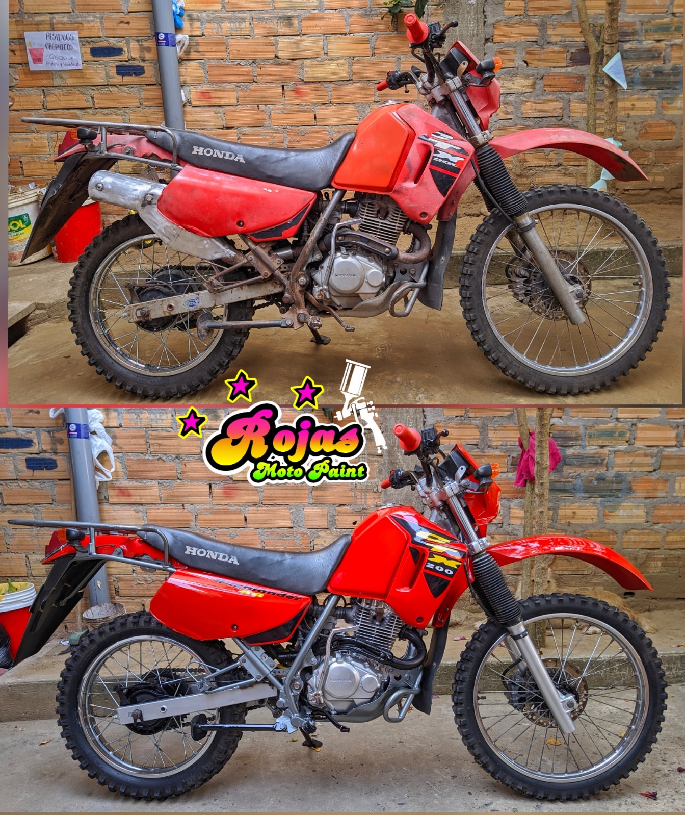 Restauración de #Honda CTX 200 rojo... - ROJAS Moto-Paint