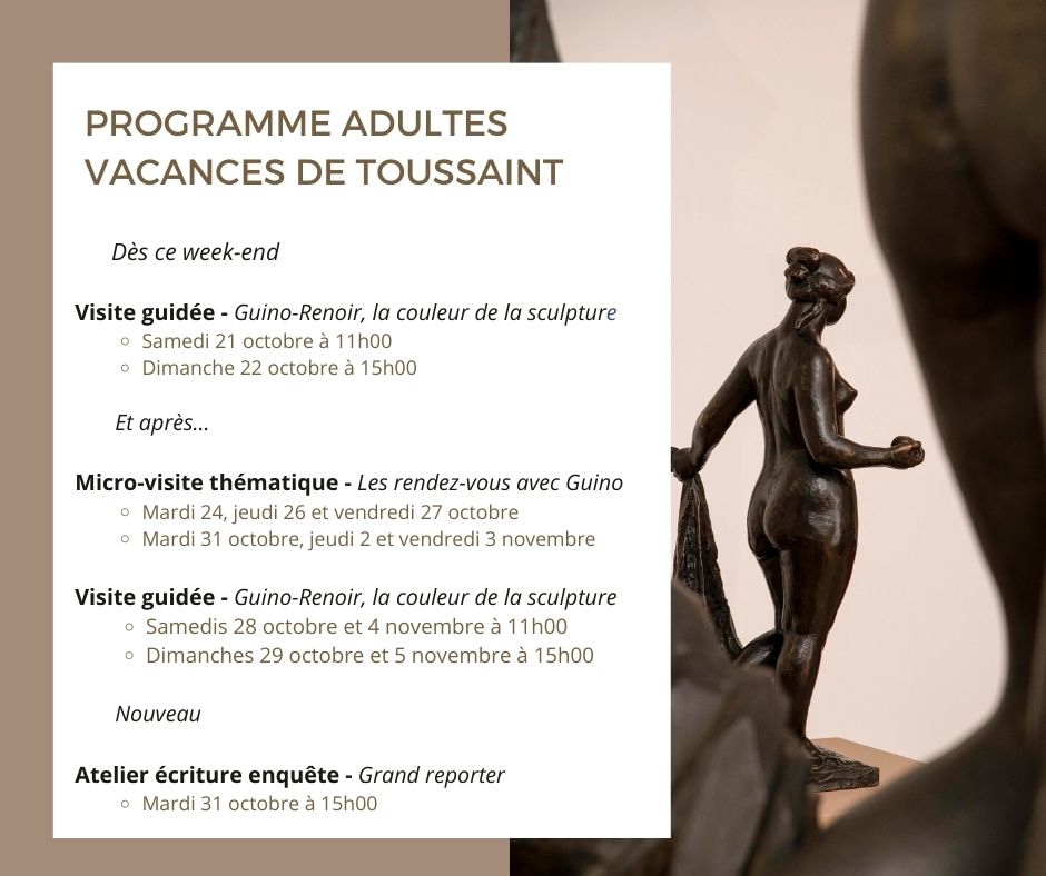 Musée - 👥 Les adultes ont aussi leur programme pour les vacances de ...