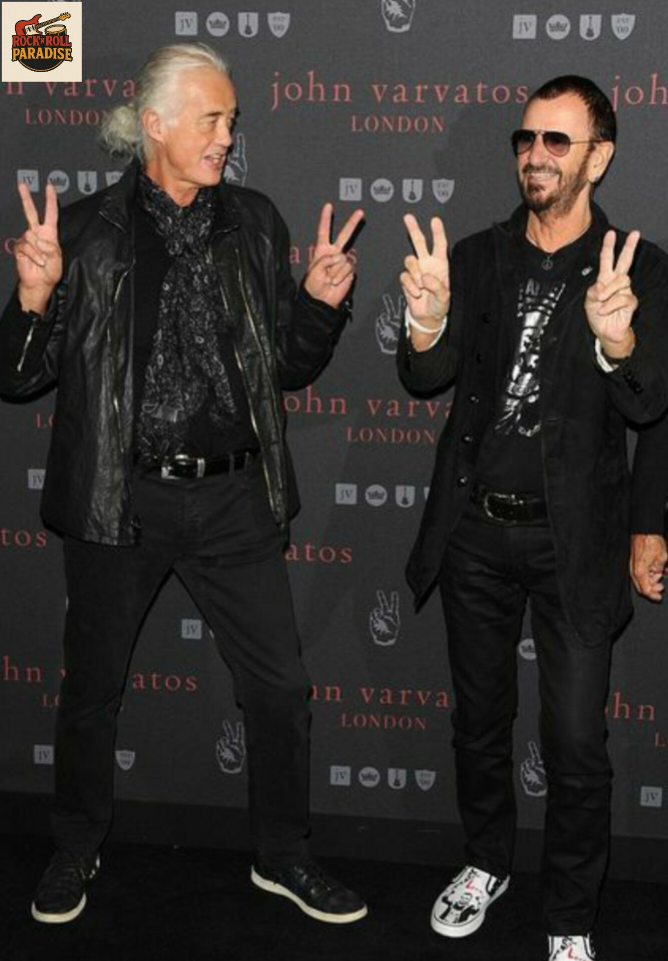 Rock - Jimmy Page and Ringo Starr share a friendly and respectful ...