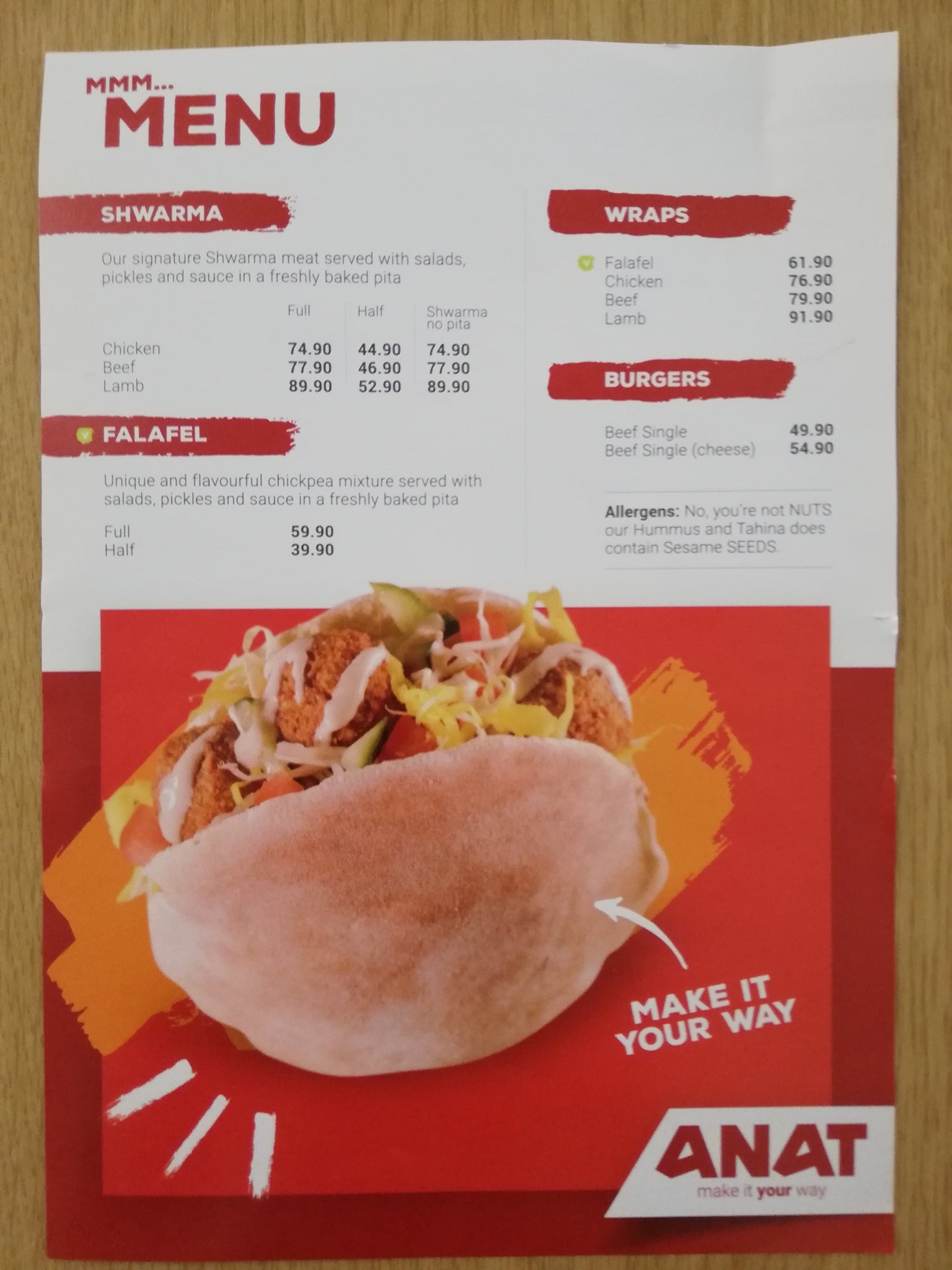 Anat Canal Walk - New menu's! 🌯🥙 Come on down and treat...