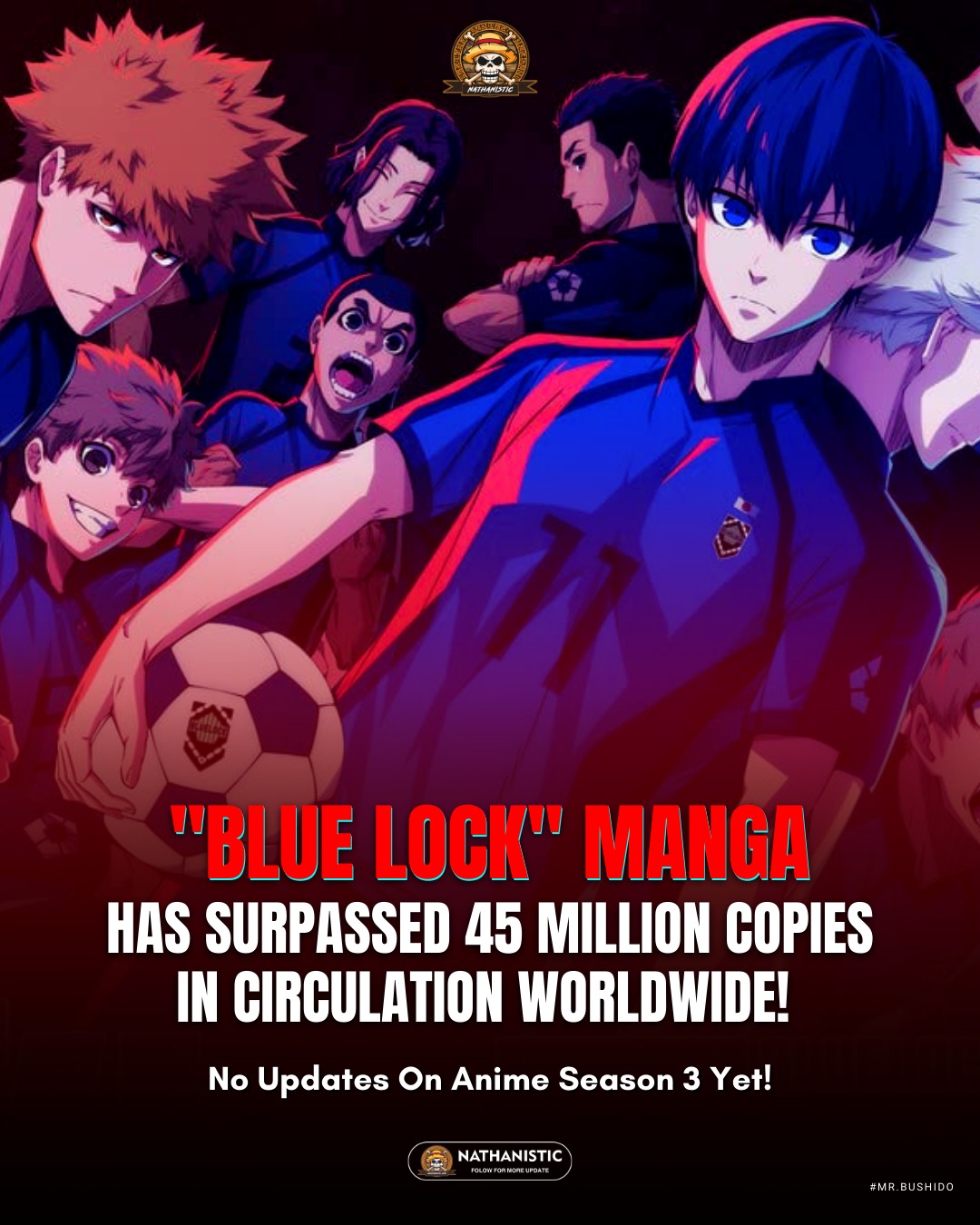 Nathanistic - Blue Lock Manga Surpasses 45 Million Copies in ...