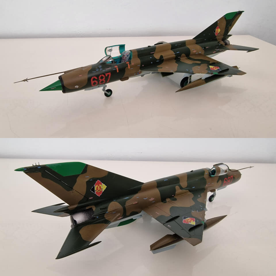 Kit Maquette Avion MIG-21 MF Fishbed 1/48 Eduard Profipack - 6 Décorations Incluses - Plastique à Monter