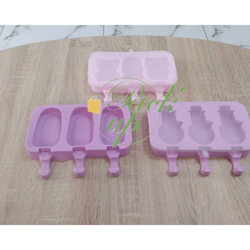 OKEDAR 4pcs Mini Moulle Esquimaux Silicone Mini Moule à Glace Bébé Ice Cream Mould Petit Moule