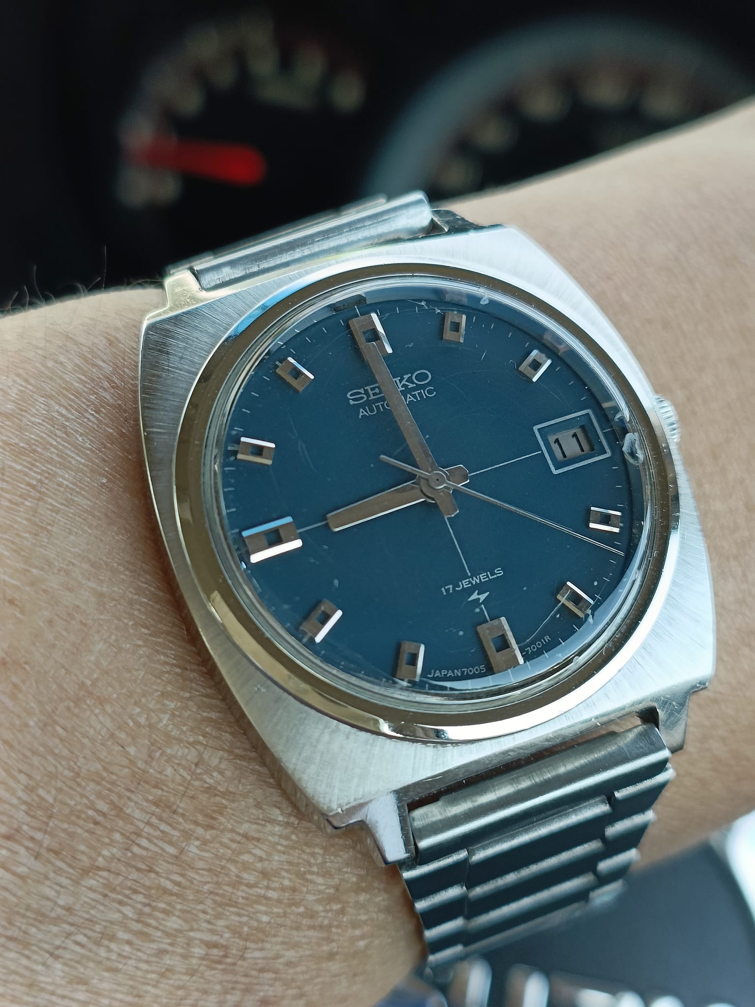 Seiko 7005-7001 17 Jewels Blue Dial Automatic