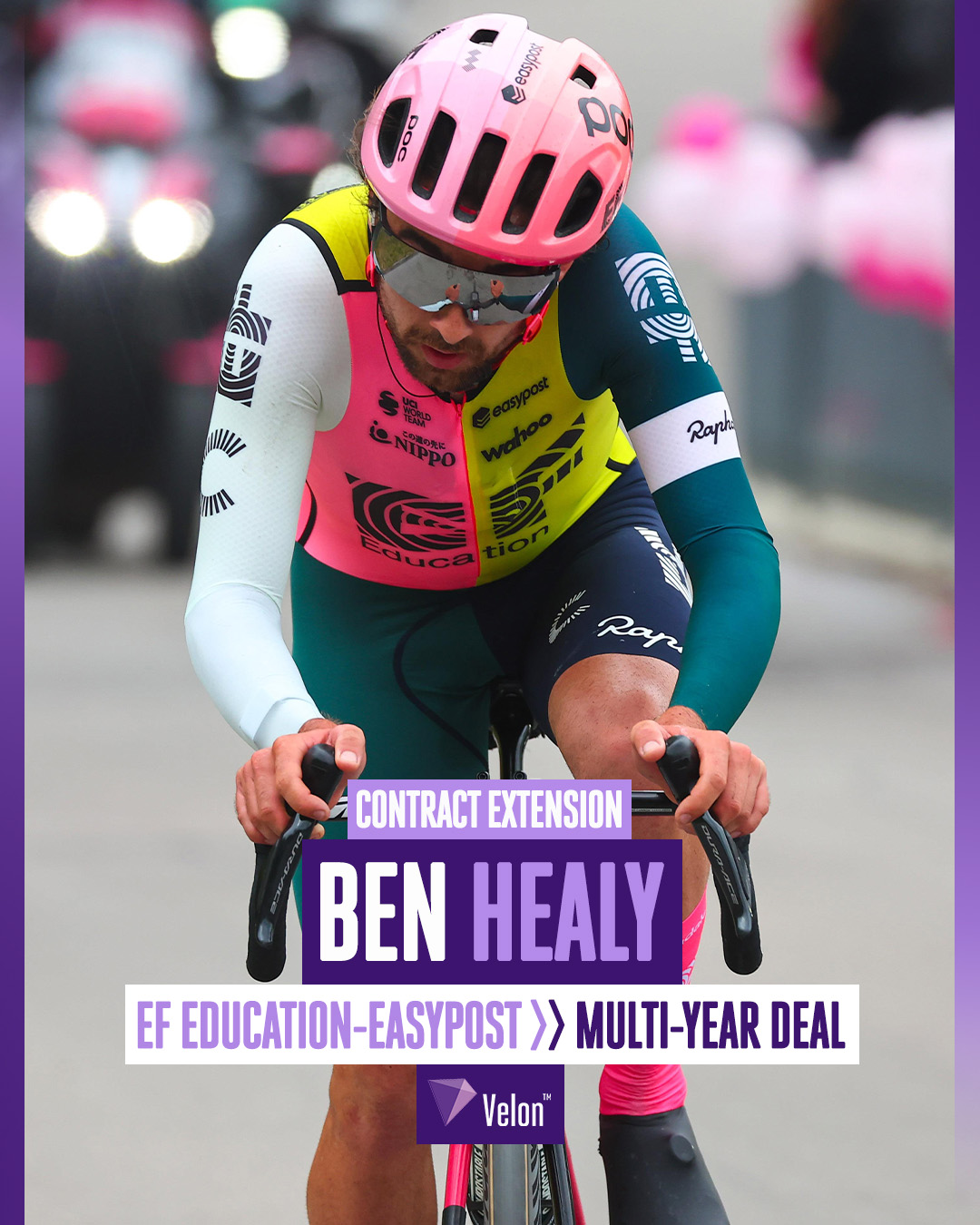 Ben Healy will ride in the pink of EF until at least the end of