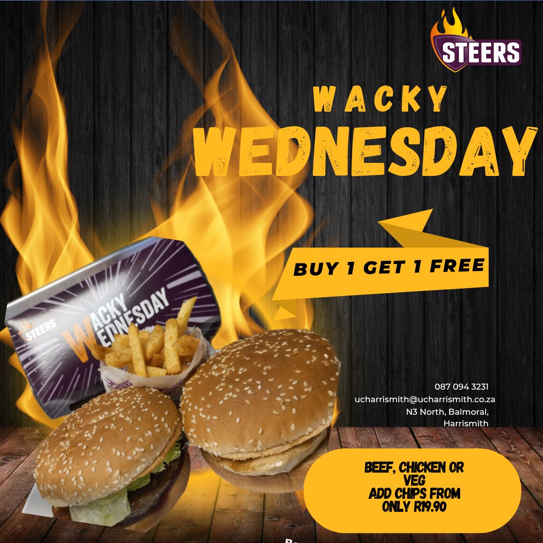 Harrismith - Hay, hay it's Wacky Wednesday!!! Pop in at Steers for your ...
