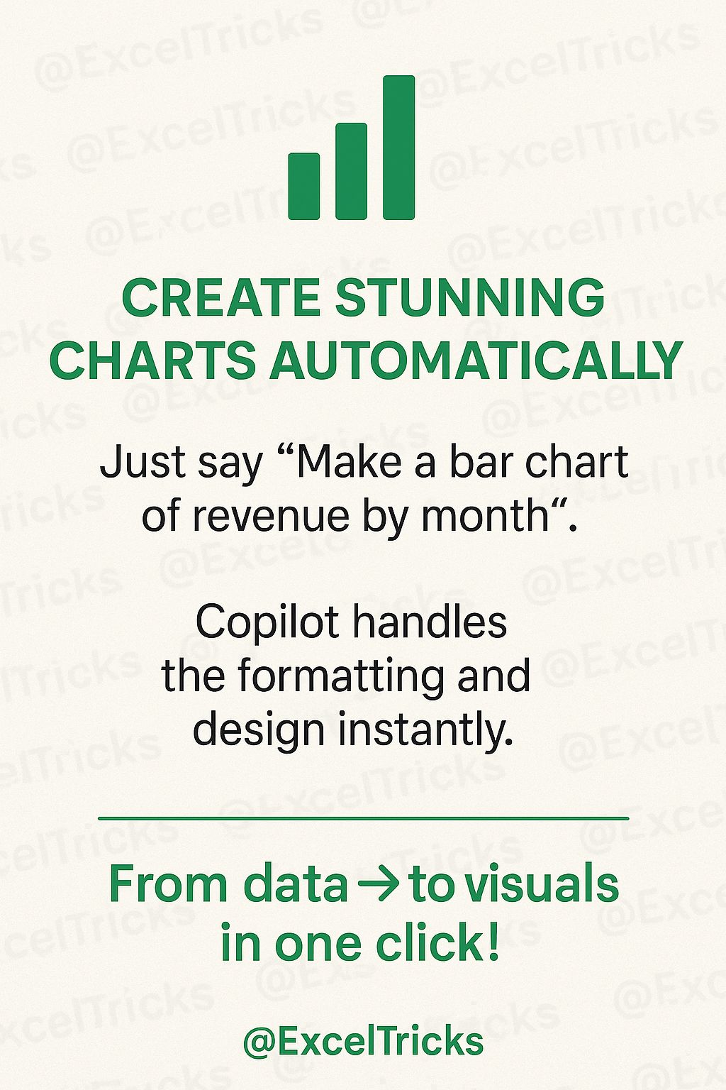 Excel Solutions | You can create a bar chart with copilot #formulaone # ...