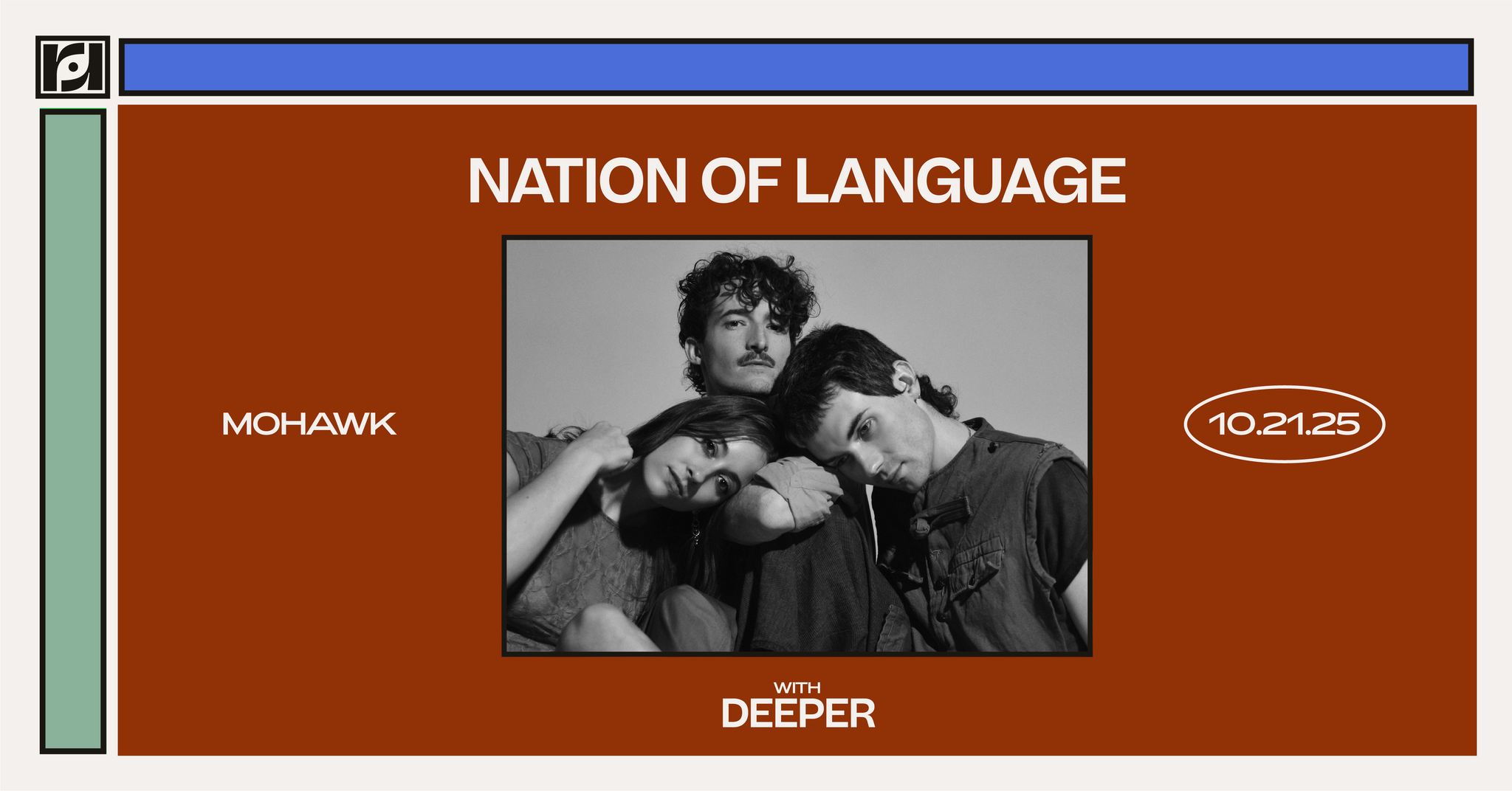Resound Presents: Nation of Language w/ Deeper at Mohawk on 10/21