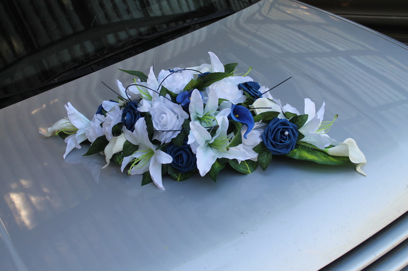 Fleurs De Voiture Pour Mariage - 10 Pièces, Blanc Et Or, Décorations De Cérémonie