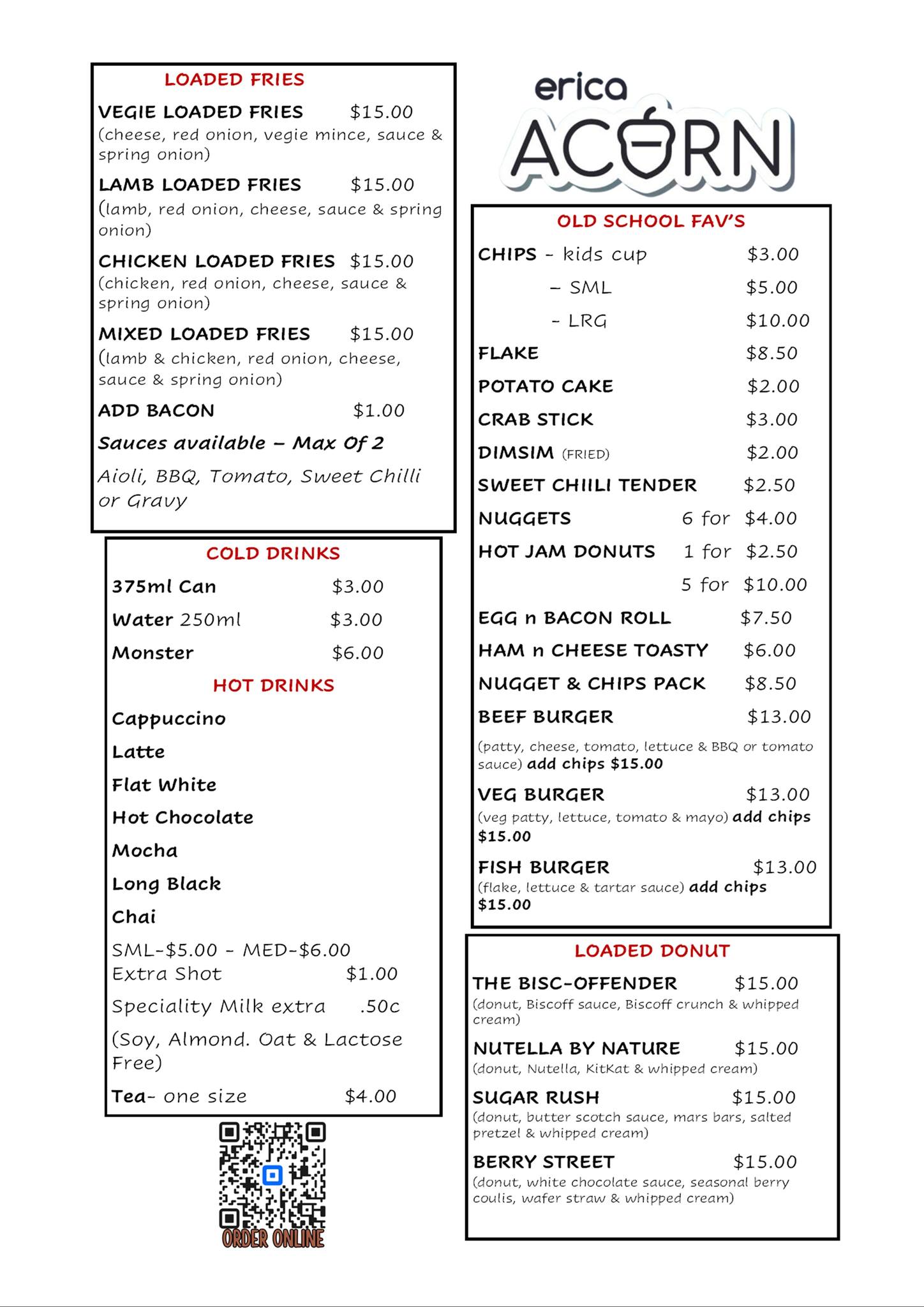 Erica - Check out our full menu online & order ahead! Beat the queue ...