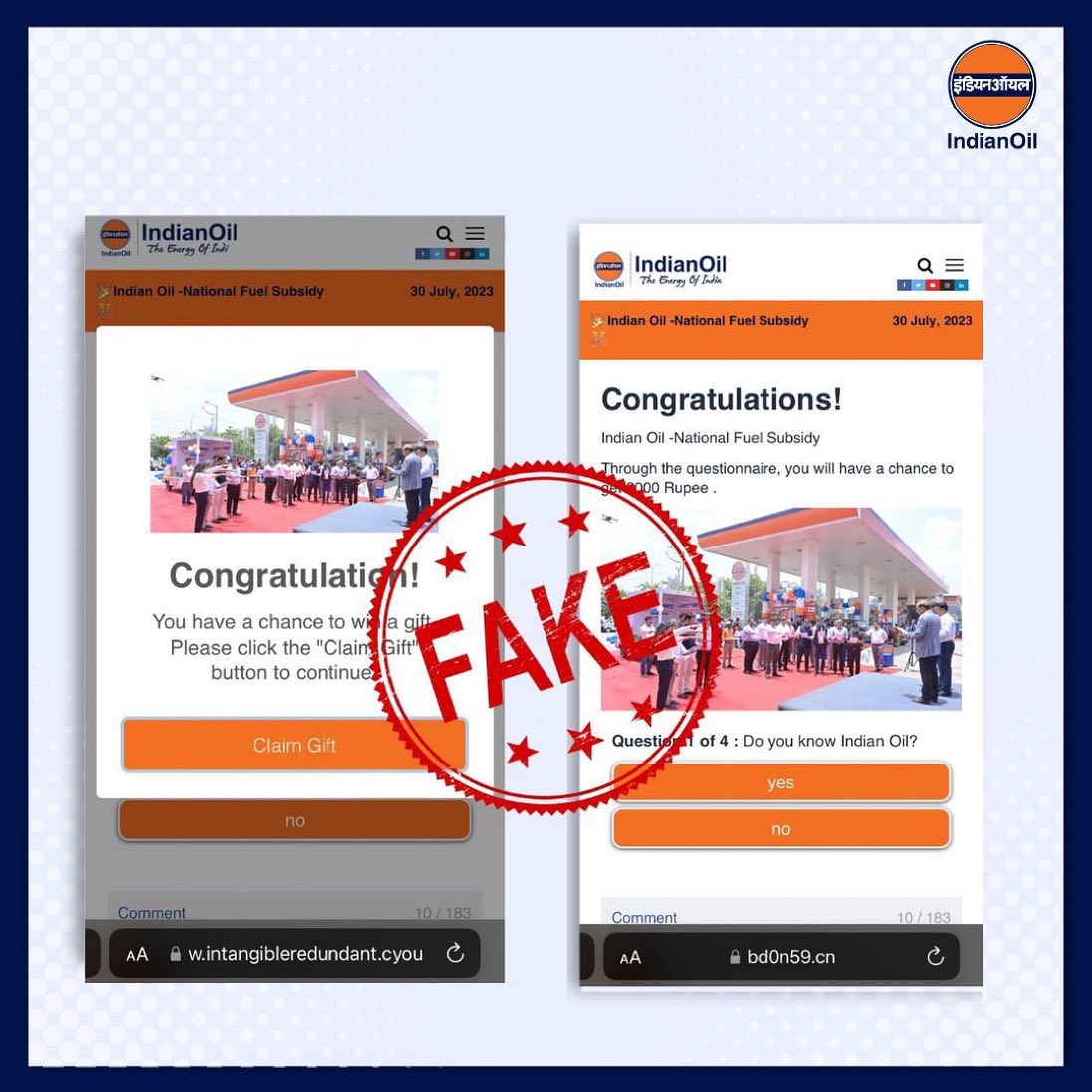 #Alert Beware of fake... - Indian Oil Corporation Ltd. | Facebook