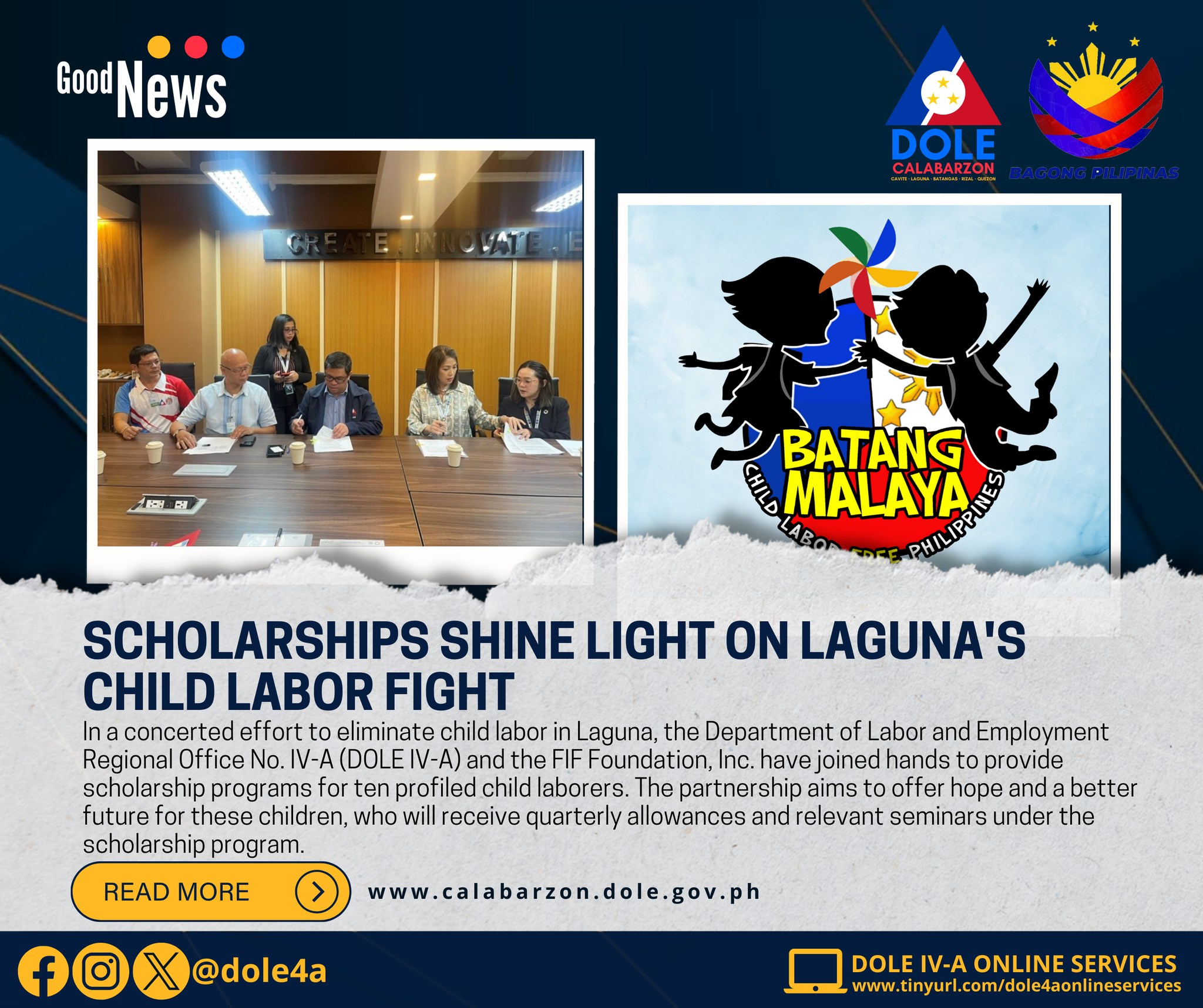 DOLE CALABARZON - #GOODNEWS: The partnership began after a... | Facebook