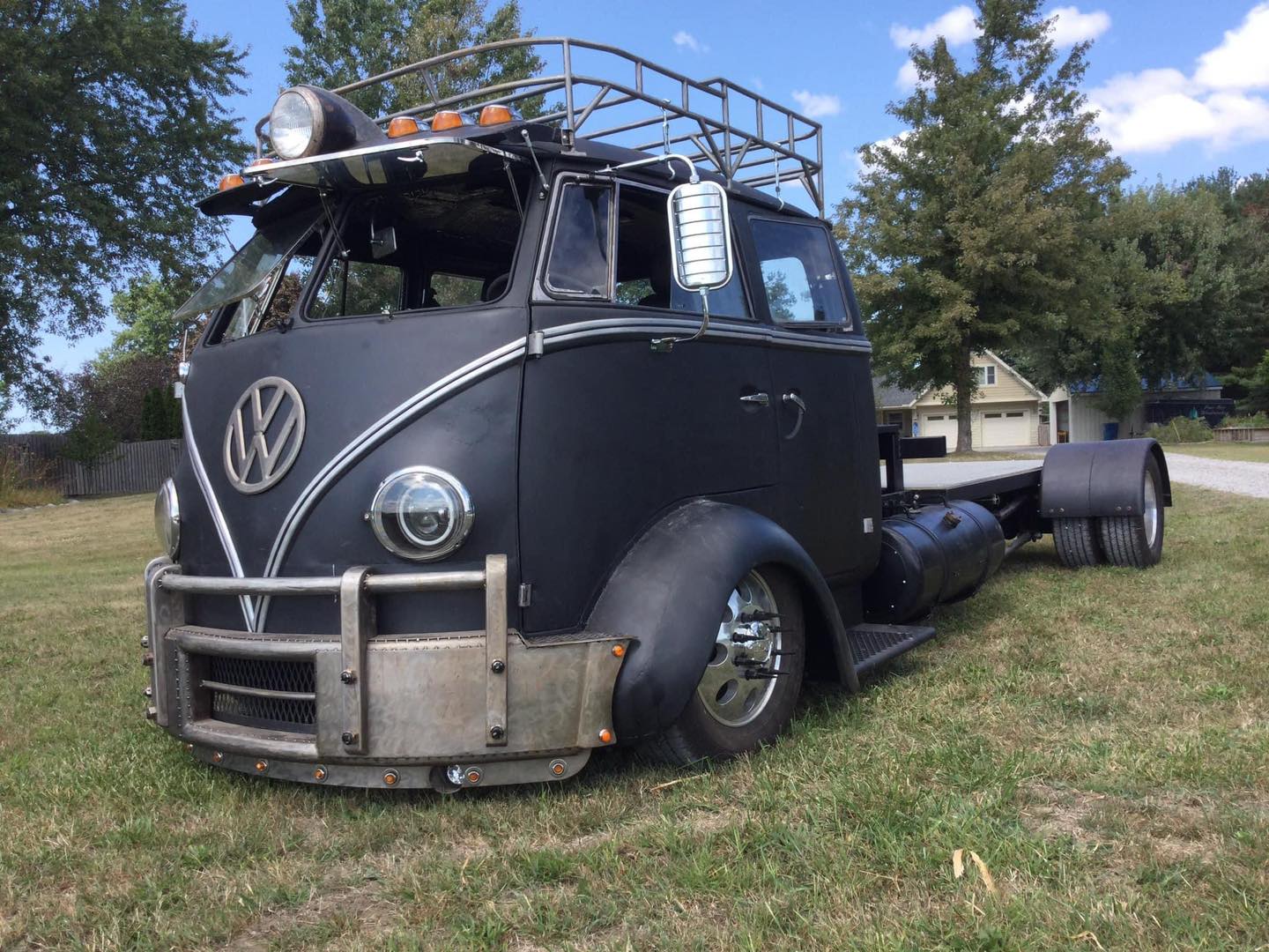 Tow Rigs - This unique rig started with a 1964 VW bus cut... | Facebook