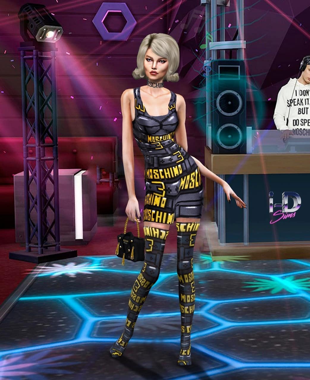 I D Sims Moschino Pixel Dress Pixel Boots For The Facebook