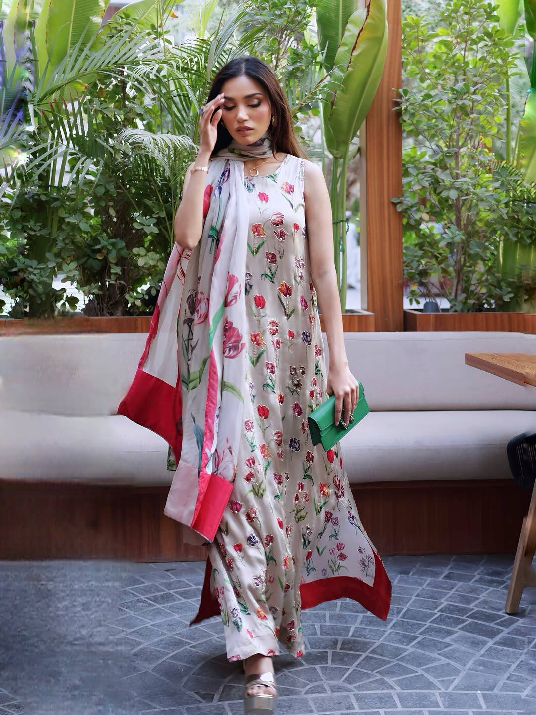 A soft symphony of blooms and silk 🤍🌸🍁 Ready To wear