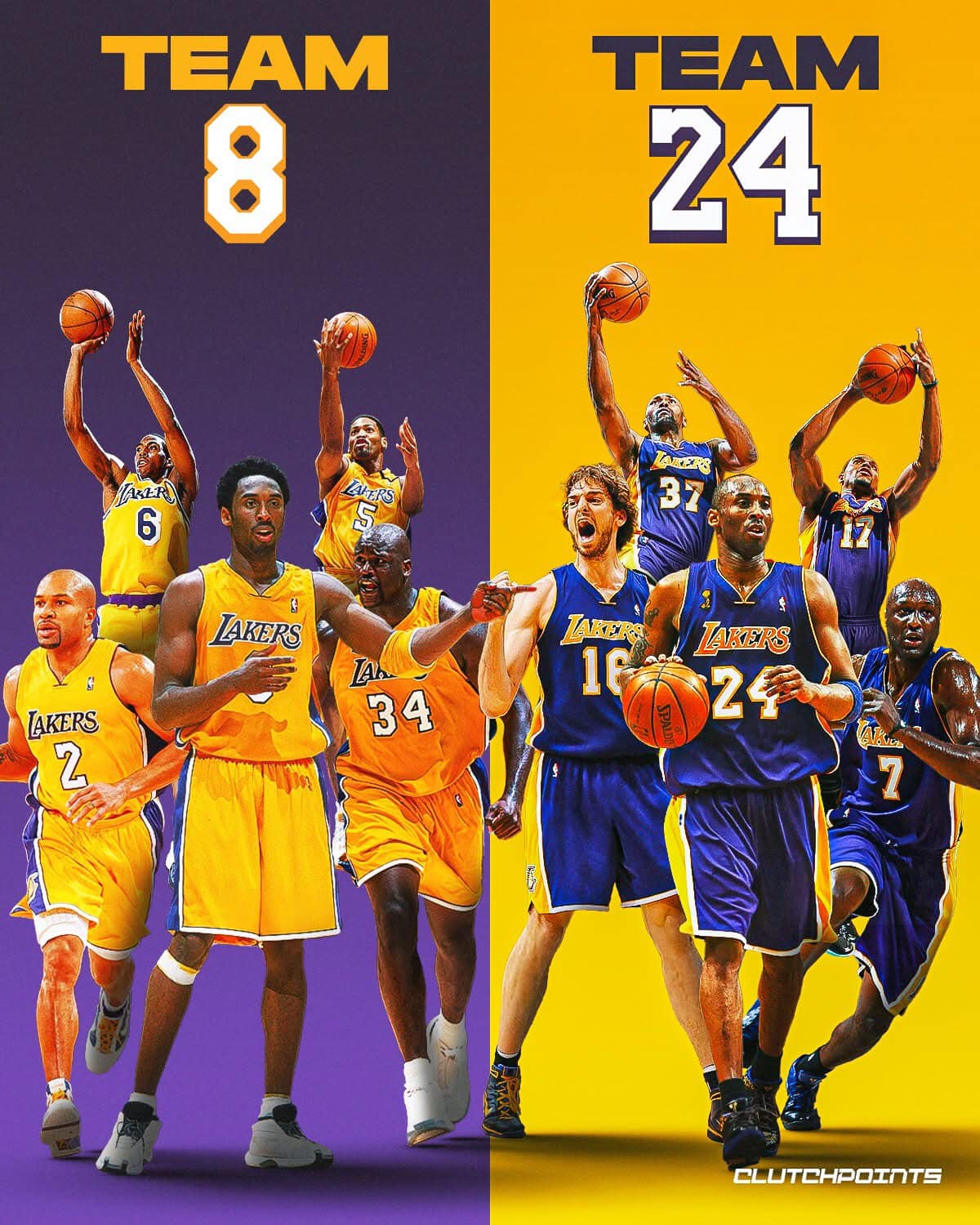 Which Los Angeles Lakers team with Kobe Bryant is better?