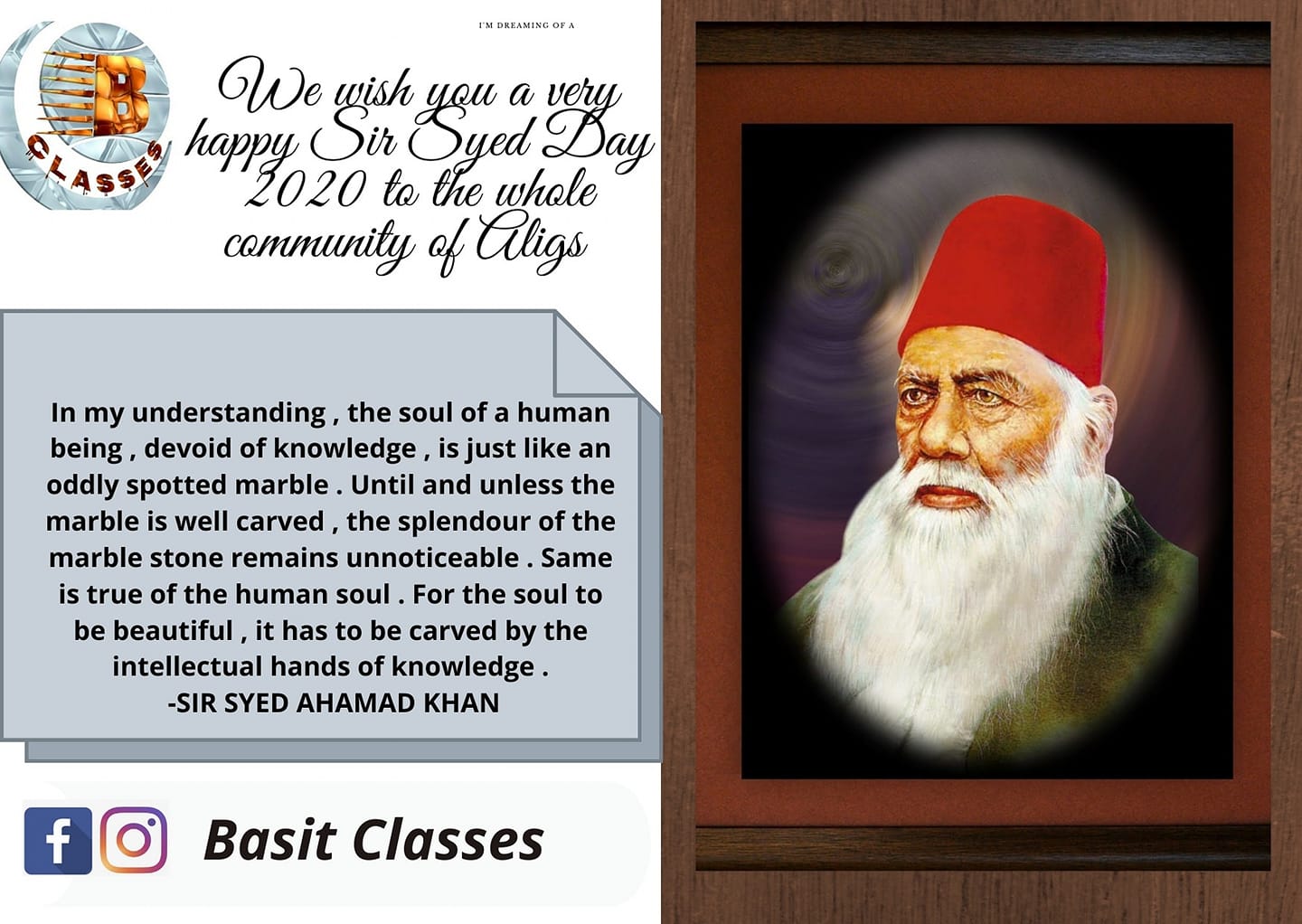 basitclasses - Happy Sir Syed Day 2020 Eid-e-Alig | Facebook
