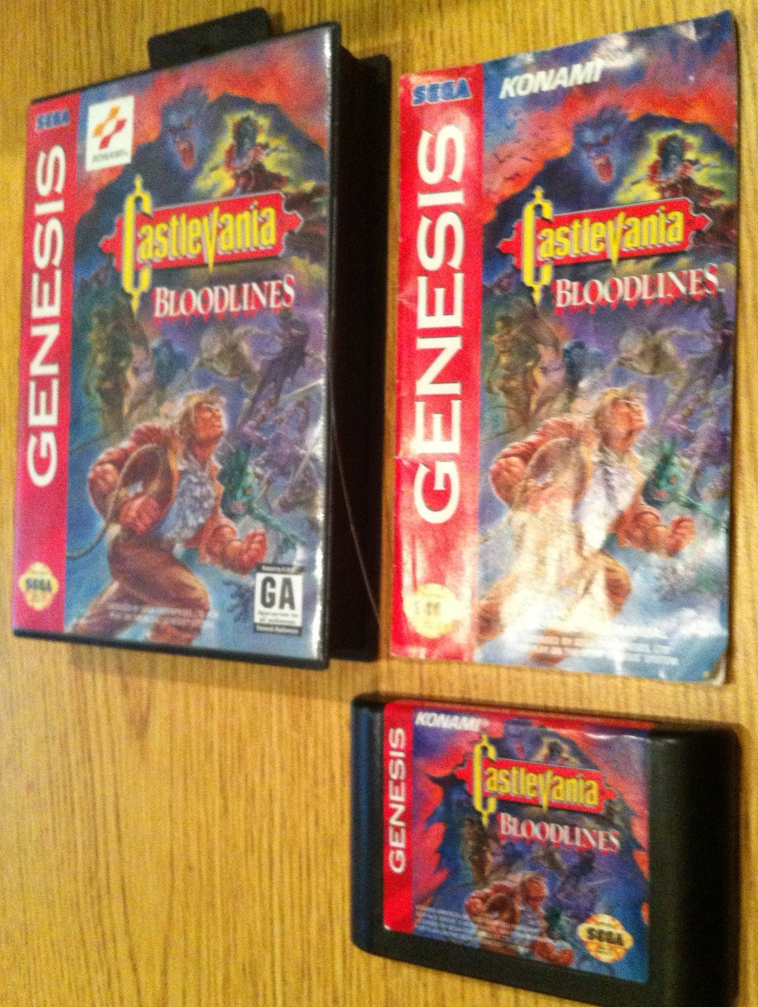 Genesis -Castlevania: Bloodlines CIB -Streets of Rage (No Manual 