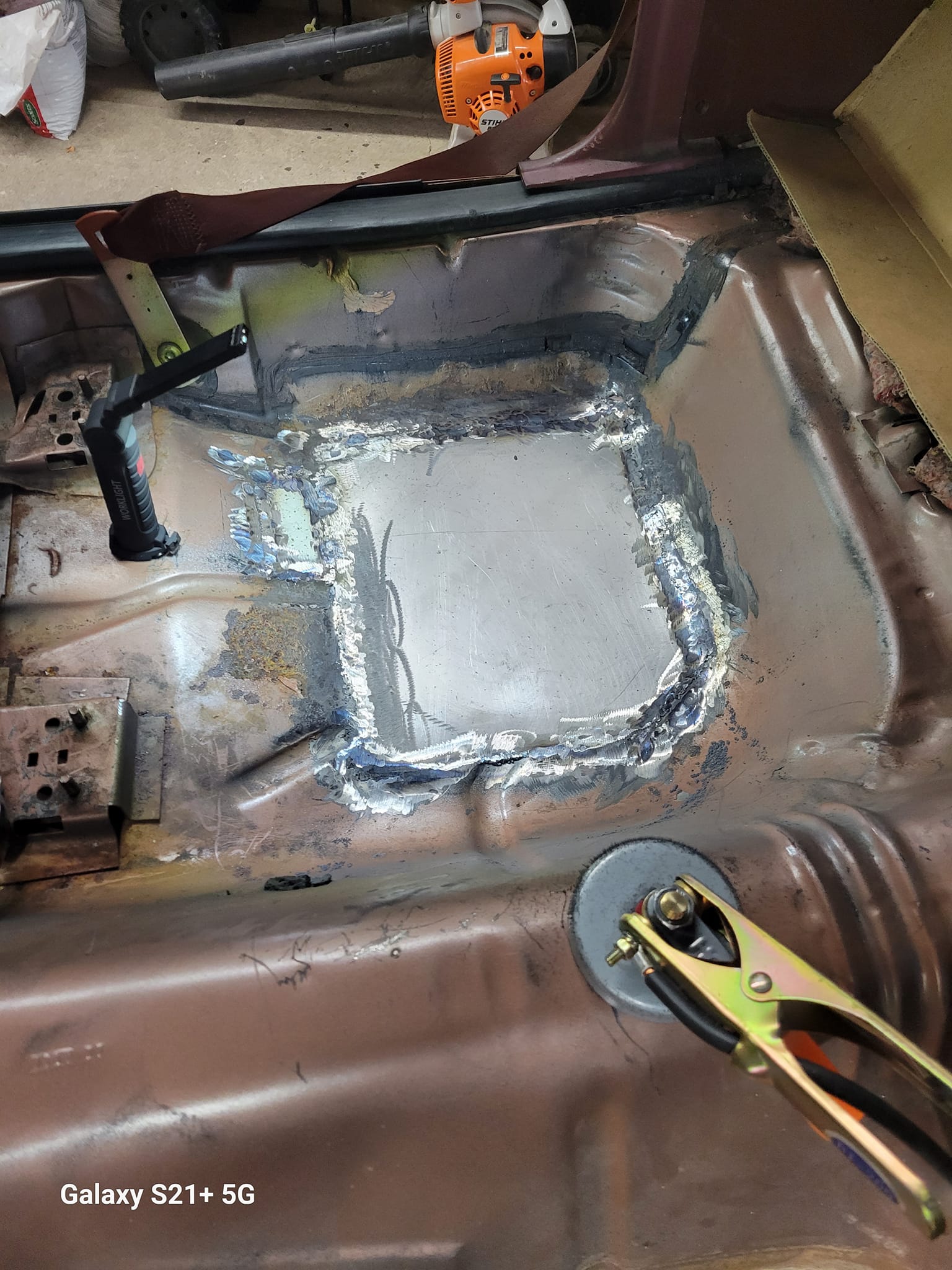 Mig welder settings for thin floor panels?