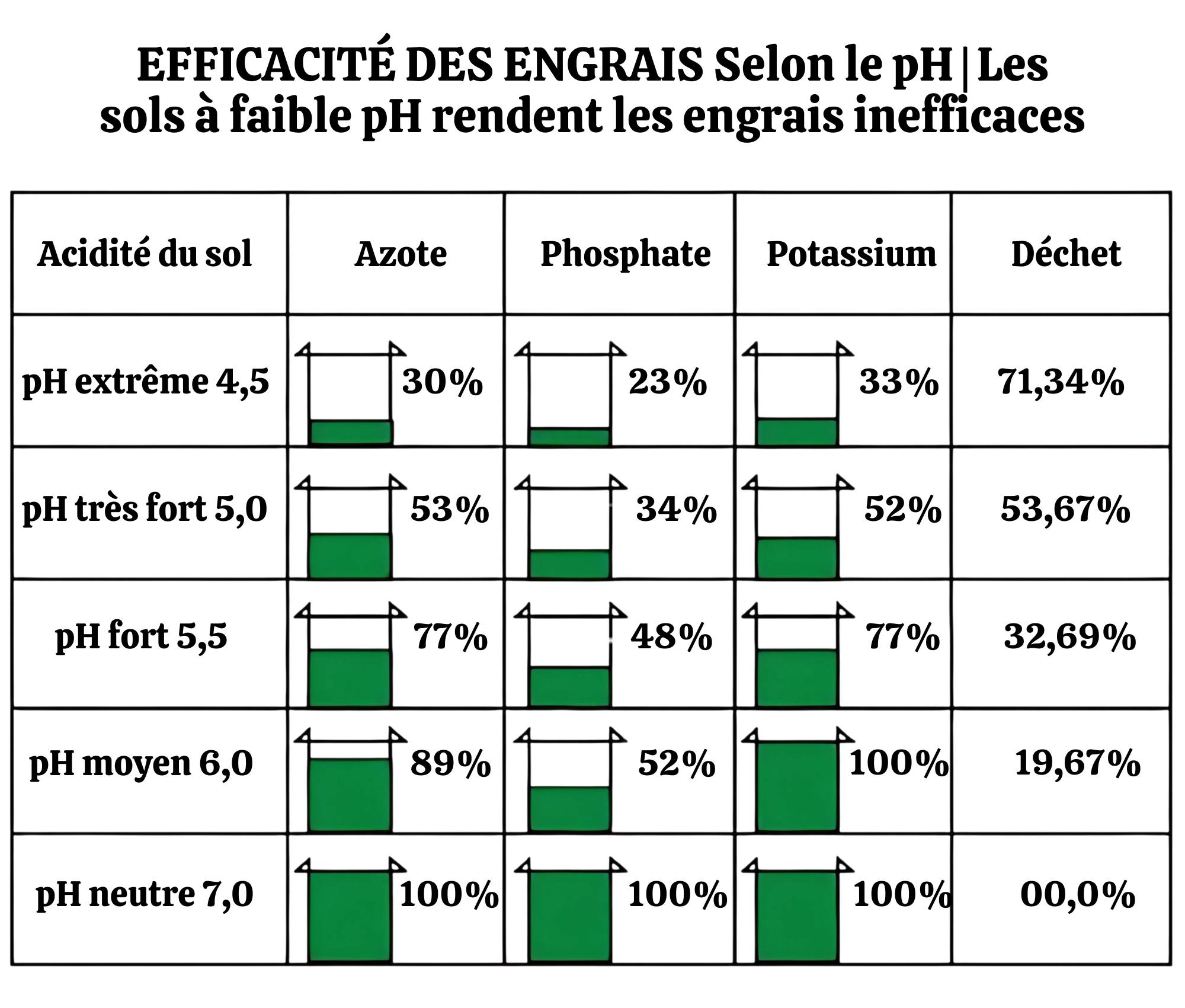 Mamie - Efficacité des Engrais Selon le pH du Sol 🌱🧑‍🌾 Le pH du sol est ...