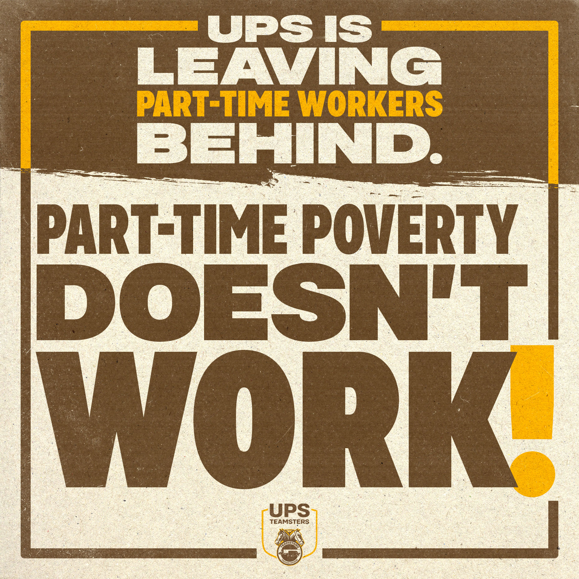 Teamsters - PART-TIME POVERTY MUST END AT UPS UPS has... | Facebook