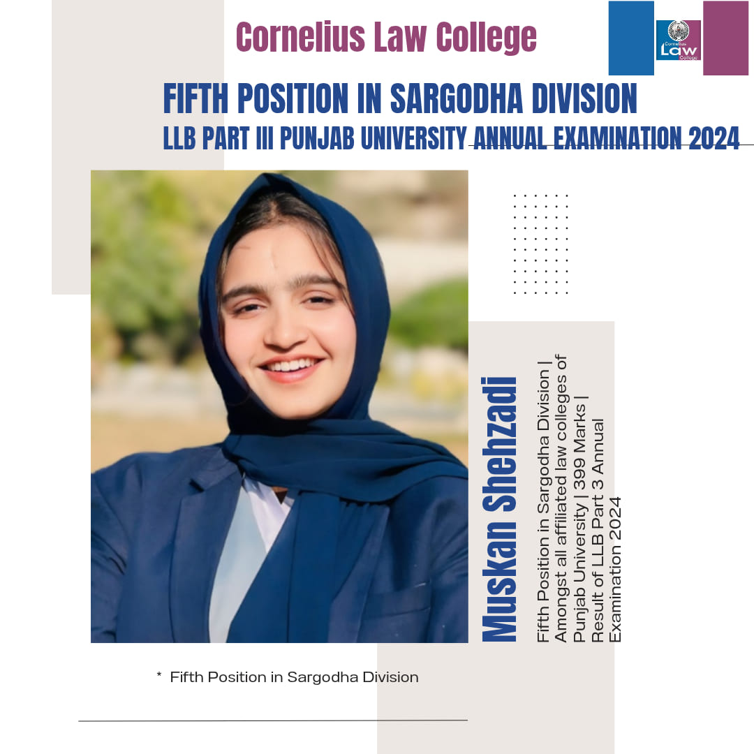 Cornelius Law College, Sargodha - Outstanding Result | LLB Part 2 ...