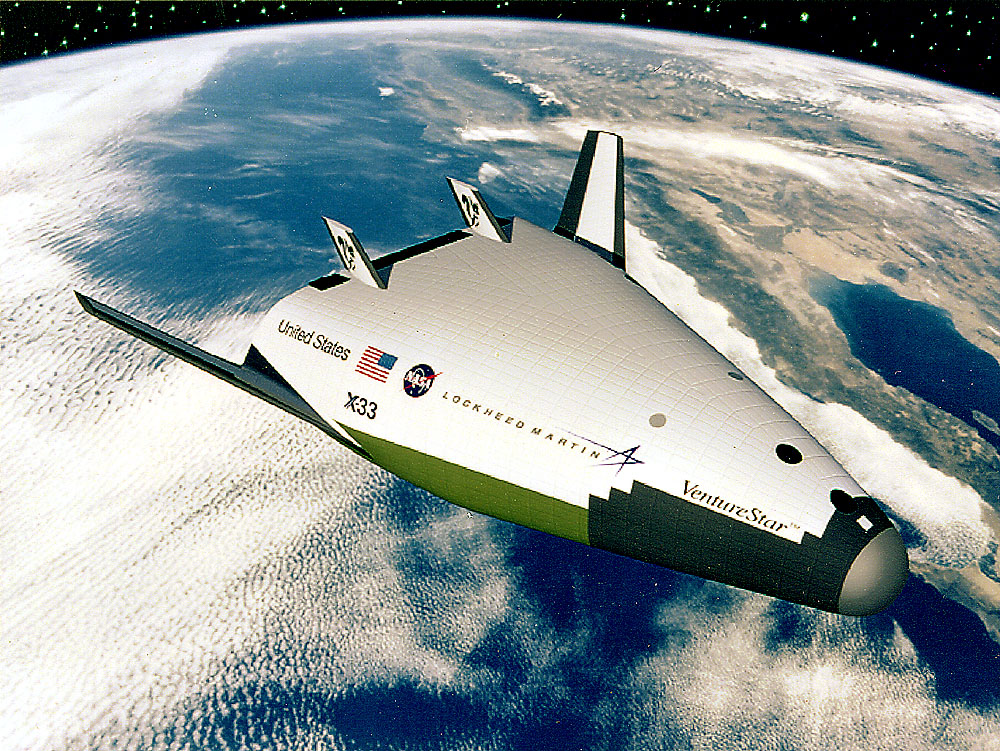 X-33 Venture Star concept spacecraft designed by Lockheed Martin