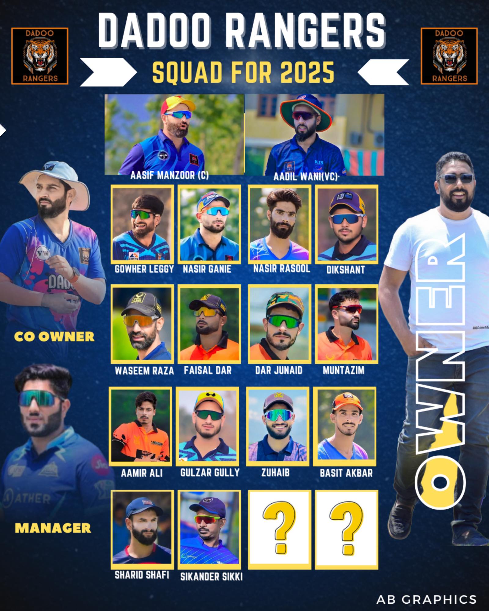Dadoo Rangers - Asalamualikum family 👋 ️ Here is the squad... | Facebook