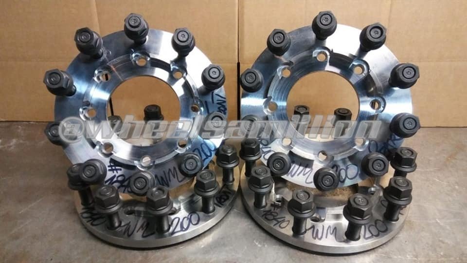 8 TO 10 LUG ADAPTERS FORD DODGE CHEVY GMC WHEELS ADAPTERS DUALLY ALCOA ...