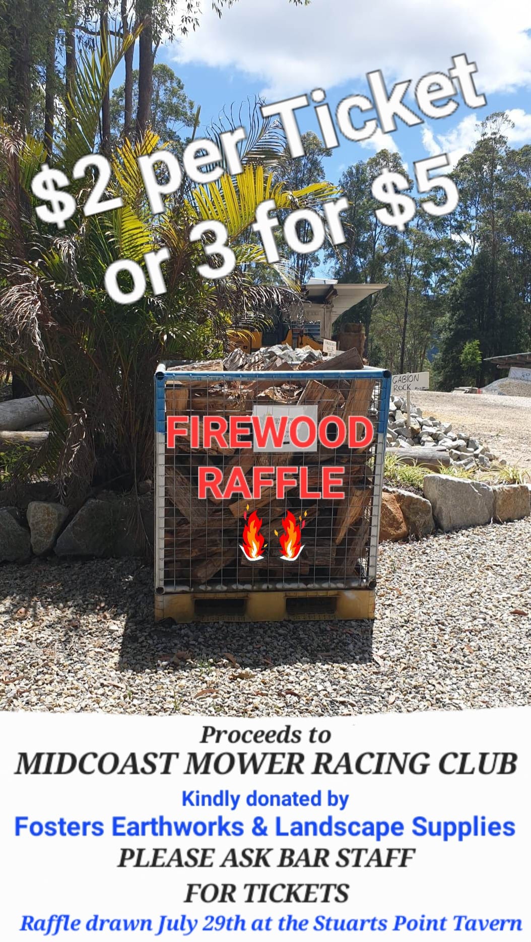 The Firewood Raffle has been... - Midcoast Mower Racing Club | Facebook