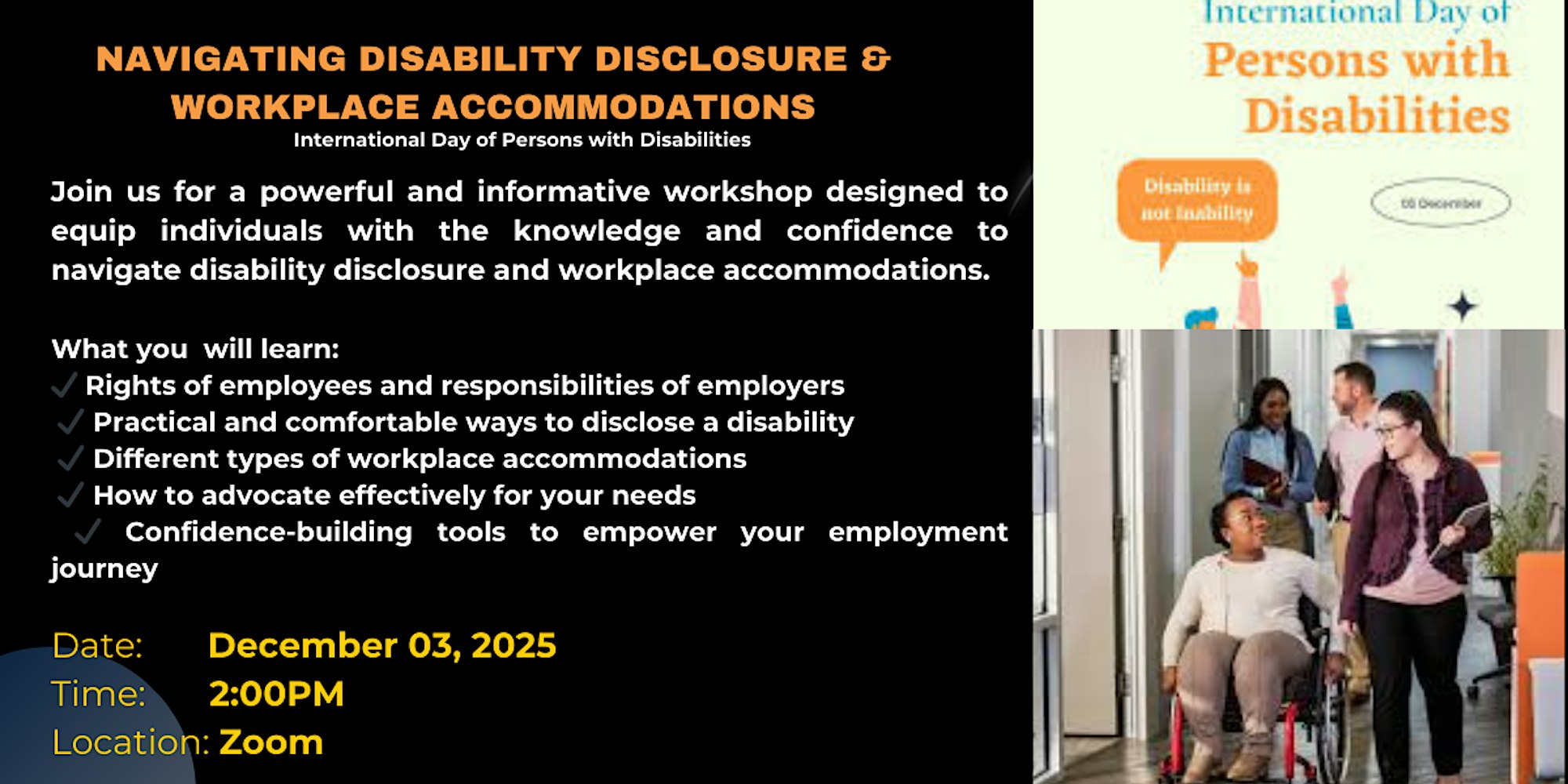 Navigating Disability Disclosure & Workplace Accommodations