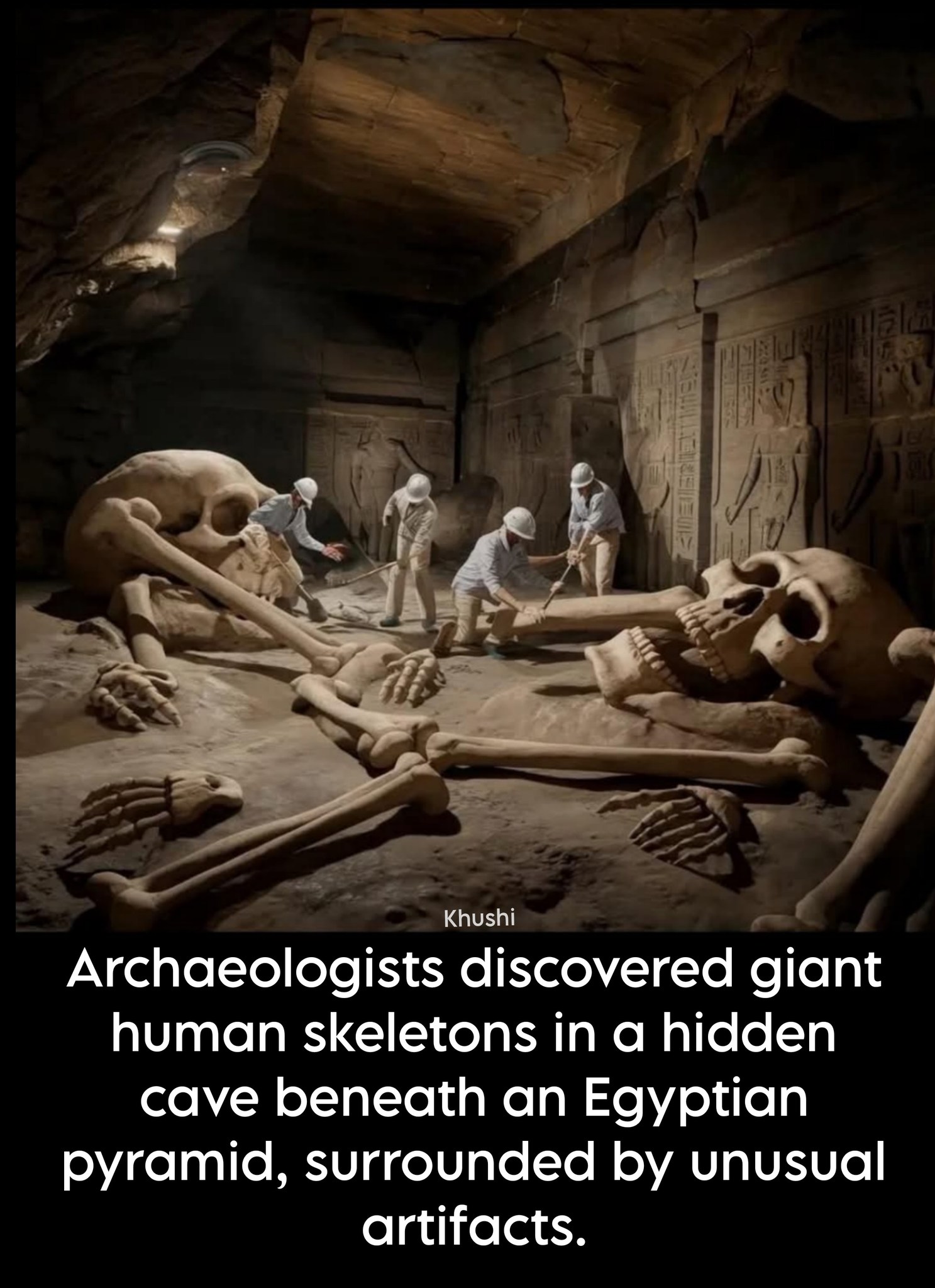 Giant human skeletons discovered under ancient Egyptian pyramid