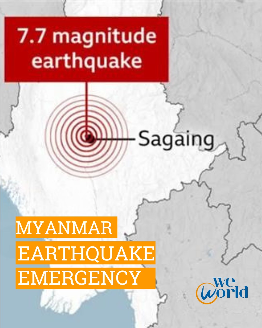 WeWorld Global - At 2:20 PM local time today, a powerful 7.7-magnitude ...