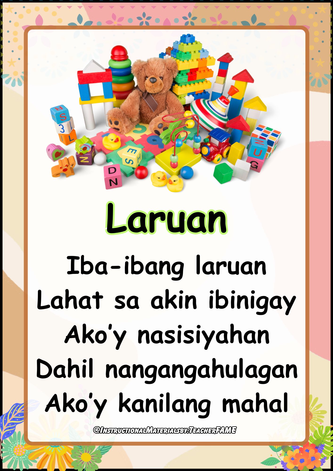 Instructional Materials by: Teacher FAME
